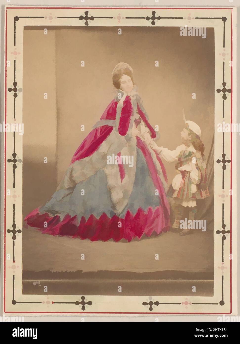 Art inspiré par Costigliole, 1862–67, impression argentée à partir de négatif de verre, image: 12,5 x 8,9 cm (4 15/16 x 3 1/2 po), photographies, Pierre-Louis Pierson (français, 1822–1913), peint et retouché par Unknown (français, œuvres classiques modernisées par Artotop avec une touche de modernité. Formes, couleur et valeur, impact visuel accrocheur sur l'art émotions par la liberté d'œuvres d'art d'une manière contemporaine. Un message intemporel qui cherche une nouvelle direction créative. Artistes qui se tournent vers le support numérique et créent le NFT Artotop Banque D'Images