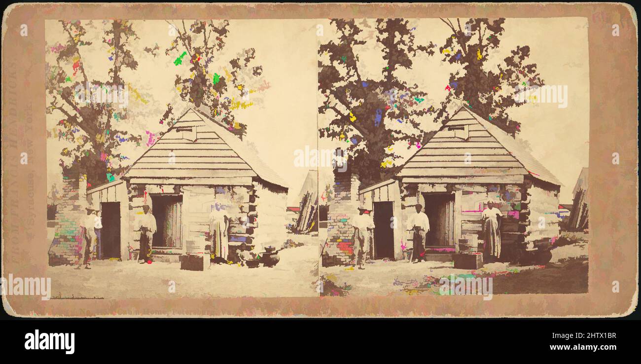 Art inspiré par le Groupe des 71 vues stéréographiques des Afro-Américains et de la culture des premiers Noirs américains, y compris l'humour noir colloquial, 1850s–1910s, imprimés argentés d'albumine, Mounts approximativement : 8,5 x 17,5 cm (3 3/8 x 6 7/8 po) à 10,7 x 17,8 cm (4 3/16 x 7 po), photographies, J. Mullen, œuvres classiques modernisées par Artotop avec une touche de modernité. Formes, couleur et valeur, impact visuel accrocheur sur l'art émotions par la liberté d'œuvres d'art d'une manière contemporaine. Un message intemporel qui cherche une nouvelle direction créative. Artistes qui se tournent vers le support numérique et créent le NFT Artotop Banque D'Images