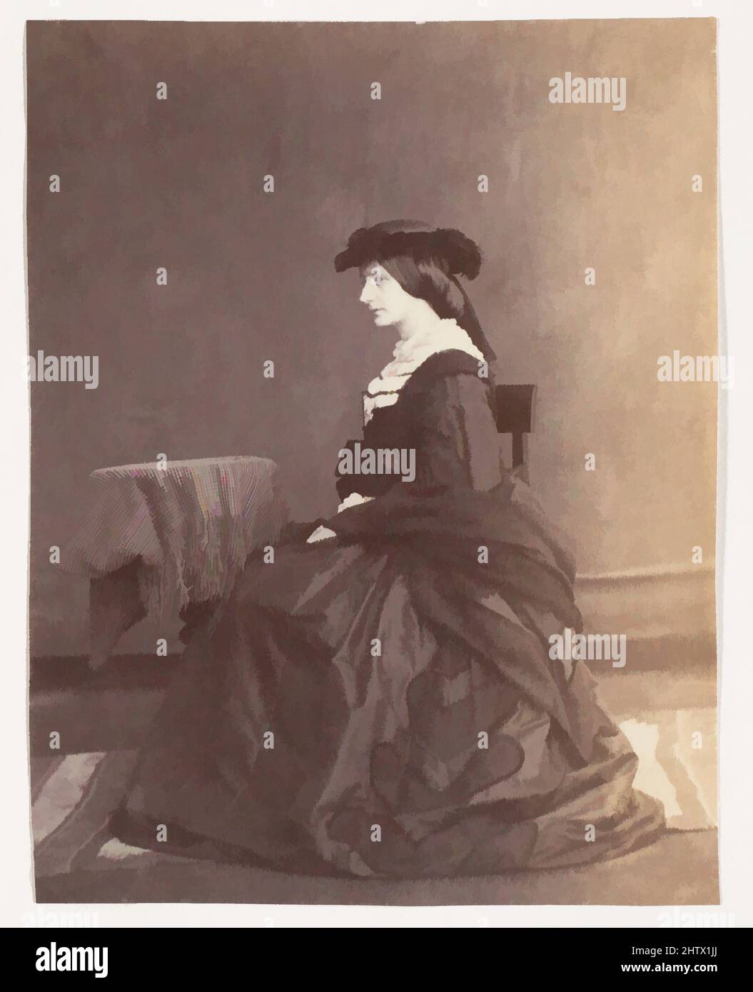Art inspiré par Lady Campbell, 1858–61, impression argentée, image: 9,7 x 7,5 cm (3 13/16 x 2 15/16 in.), photographies, Unknown, œuvres classiques modernisées par Artotop avec une touche de modernité. Formes, couleur et valeur, impact visuel accrocheur sur l'art émotions par la liberté d'œuvres d'art d'une manière contemporaine. Un message intemporel qui cherche une nouvelle direction créative. Artistes qui se tournent vers le support numérique et créent le NFT Artotop Banque D'Images