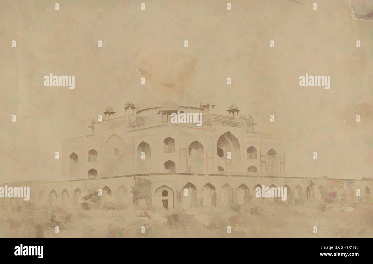 Art inspiré par le Tombeau d'Humayun, Delhi, 1850s, imprimé argent par albumine, image: 13,9 x 21,8 cm (5 1/2 x 8 9/16 po.), photographies, capitaine R. B. Hill, œuvres classiques modernisées par Artotop avec une touche de modernité. Formes, couleur et valeur, impact visuel accrocheur sur l'art émotions par la liberté d'œuvres d'art d'une manière contemporaine. Un message intemporel qui cherche une nouvelle direction créative. Artistes qui se tournent vers le support numérique et créent le NFT Artotop Banque D'Images