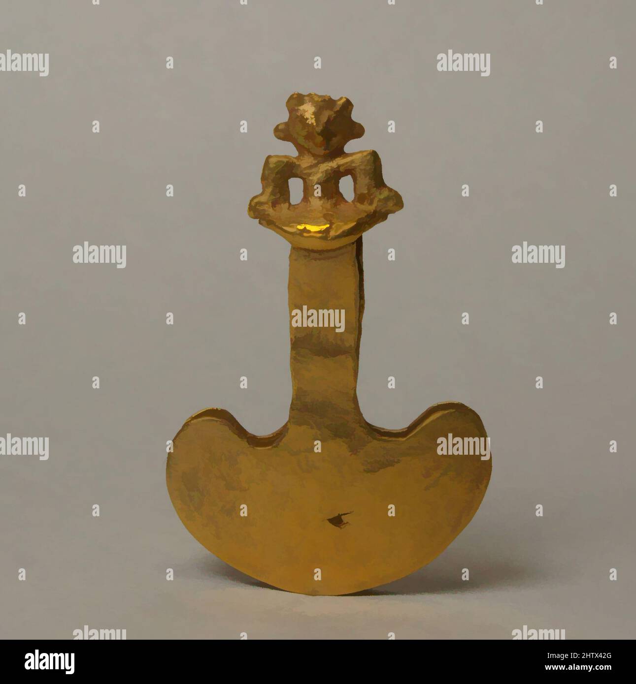 Art inspiré par la brucelles, 5th–10th Century, Colombie, Colombie, Or, Hauteur 2 po. (5,1 cm), Métal-instruments, oeuvres classiques modernisées par Artotop avec une touche de modernité. Formes, couleur et valeur, impact visuel accrocheur sur l'art émotions par la liberté d'œuvres d'art d'une manière contemporaine. Un message intemporel qui cherche une nouvelle direction créative. Artistes qui se tournent vers le support numérique et créent le NFT Artotop Banque D'Images