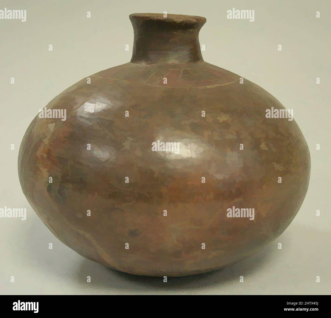 Art inspiré par la bouteille, 6th–4th Century B.C., Pérou, Paracas, céramique, Hauteur: 5 1/4in. (13,3cm), Ceramics-Containers, oeuvres classiques modernisées par Artotop avec un peu de modernité. Formes, couleur et valeur, impact visuel accrocheur sur l'art émotions par la liberté d'œuvres d'art d'une manière contemporaine. Un message intemporel qui cherche une nouvelle direction créative. Artistes qui se tournent vers le support numérique et créent le NFT Artotop Banque D'Images