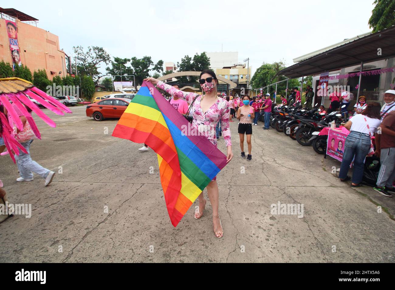LGBTQ soutient la candidate présidentielle Leni Robredo lors du rassemblement à Cebu City, Philippines Banque D'Images
