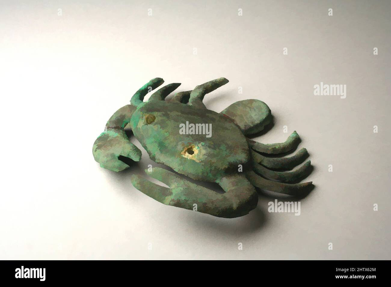 Art inspiré par le crabe, 390–450, Pérou, Moche (Loma Negra), doré (?) Cuivre, longueur 3-13/16 po. (9,7 cm), ornements métalliques, oeuvres classiques modernisées par Artotop avec une touche de modernité. Formes, couleur et valeur, impact visuel accrocheur sur l'art émotions par la liberté d'œuvres d'art d'une manière contemporaine. Un message intemporel qui cherche une nouvelle direction créative. Artistes qui se tournent vers le support numérique et créent le NFT Artotop Banque D'Images