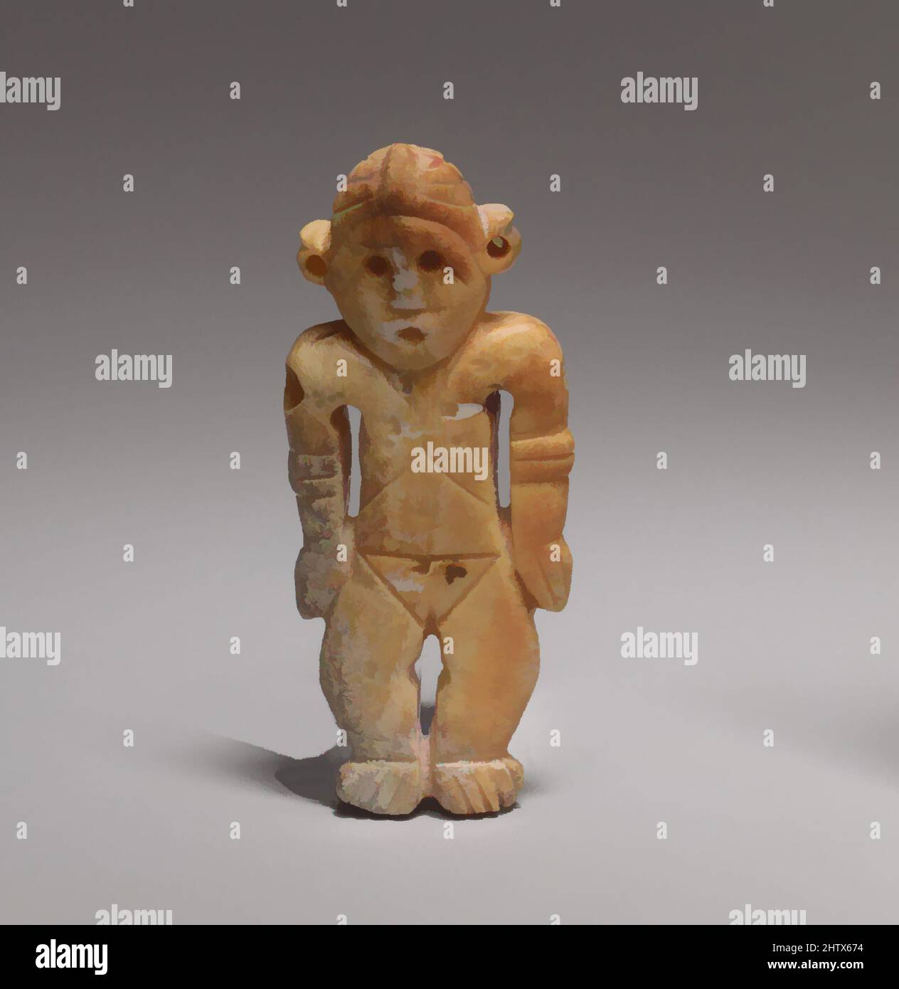 Art inspiré par la figurine suspendue, 2nd Century B.C.–A.D. 3rd Century, Mexique, Méso-Amérique, Colima, Colima, Enveloppe (spondylus), H. 3 3/4 po. (9,5 cm), Shell-ornements, Spondylus, la coquille d'une huître épineuse originaire des eaux chaudes côtières de l'océan Pacifique, est un rouge-orange vif, des œuvres classiques modernisées par Artotop avec une touche de modernité. Formes, couleur et valeur, impact visuel accrocheur sur l'art émotions par la liberté d'œuvres d'art d'une manière contemporaine. Un message intemporel qui cherche une nouvelle direction créative. Artistes qui se tournent vers le support numérique et créent le NFT Artotop Banque D'Images