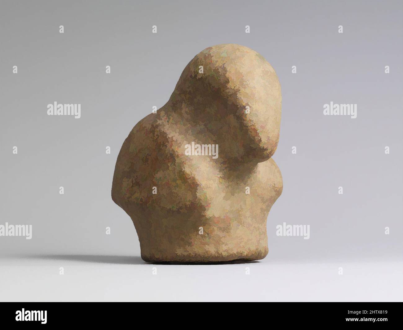 Art inspiré par Bird Figure, ca. 1500 C.-B.– ?A.D. 1600, Papouasie-Nouvelle-Guinée, région du fleuve Komun, région du mont Hagen, Stone, H. 4 1/2 x W. 4 1/2 x D. 4 1/2 po. (11,4 x 11,4 x 11,4 cm), Pierre-Sculpture, les figures d'oiseau de pierre sont des restes énigmatiques d'une culture disparue qui autrefois prospéré, oeuvres classiques modernisées par Artotop avec un peu de modernité. Formes, couleur et valeur, impact visuel accrocheur sur l'art émotions par la liberté d'œuvres d'art d'une manière contemporaine. Un message intemporel qui cherche une nouvelle direction créative. Artistes qui se tournent vers le support numérique et créent le NFT Artotop Banque D'Images