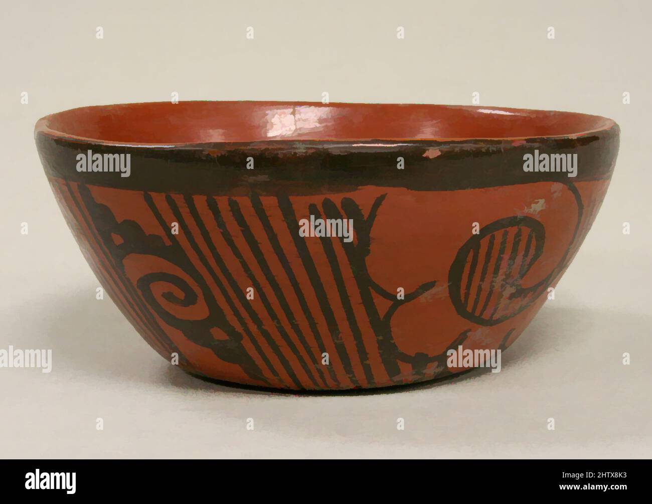 Art inspiré par Bowl, 15th–début du 16th siècle, Mexique, Méso-Amérique, Aztec, Céramique, H. 1 1/4 x diam. 2 7/8 po (3,3 x 7,4 cm), Ceramics-Containers, oeuvres classiques modernisées par Artotop avec une touche de modernité. Formes, couleur et valeur, impact visuel accrocheur sur l'art émotions par la liberté d'œuvres d'art d'une manière contemporaine. Un message intemporel qui cherche une nouvelle direction créative. Artistes qui se tournent vers le support numérique et créent le NFT Artotop Banque D'Images