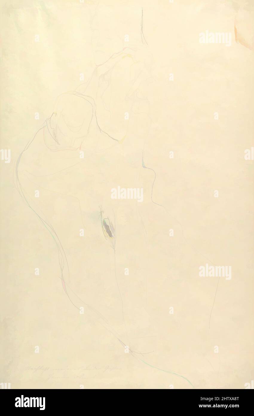 Art inspiré par les amoureux, ca. 1914, Graphite, dessins, Gustav Klimt (autrichien, Baumgarten 1862–1918 Vienne, Œuvres classiques modernisées par Artotop avec une touche de modernité. Formes, couleur et valeur, impact visuel accrocheur sur l'art émotions par la liberté d'œuvres d'art d'une manière contemporaine. Un message intemporel qui cherche une nouvelle direction créative. Artistes qui se tournent vers le support numérique et créent le NFT Artotop Banque D'Images