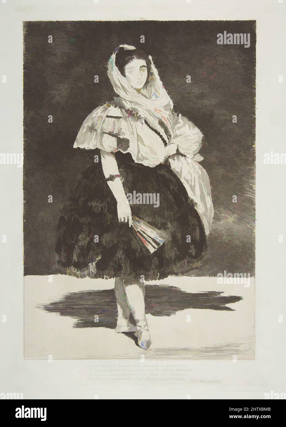 Art inspiré par Lola de Valence, 1862, gravure et aquatint, dernier état (VI), assiette: 10 3/8 x 7 1/8, estampes, Édouard Manet (français, Paris 1832–1883 Paris, oeuvres classiques modernisées par Artotop avec une touche de modernité. Formes, couleur et valeur, impact visuel accrocheur sur l'art émotions par la liberté d'œuvres d'art d'une manière contemporaine. Un message intemporel qui cherche une nouvelle direction créative. Artistes qui se tournent vers le support numérique et créent le NFT Artotop Banque D'Images