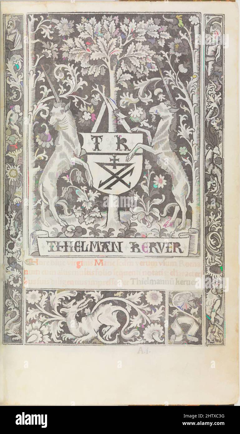 Art inspiré par Horae, B.M.V. utilisation de Rome, 6 août 1504, imprimé sur papier, 8vo (168 x 102 mm), Livres, œuvres classiques modernisées par Artotop avec une touche de modernité. Formes, couleur et valeur, impact visuel accrocheur sur l'art émotions par la liberté d'œuvres d'art d'une manière contemporaine. Un message intemporel qui cherche une nouvelle direction créative. Artistes qui se tournent vers le support numérique et créent le NFT Artotop Banque D'Images