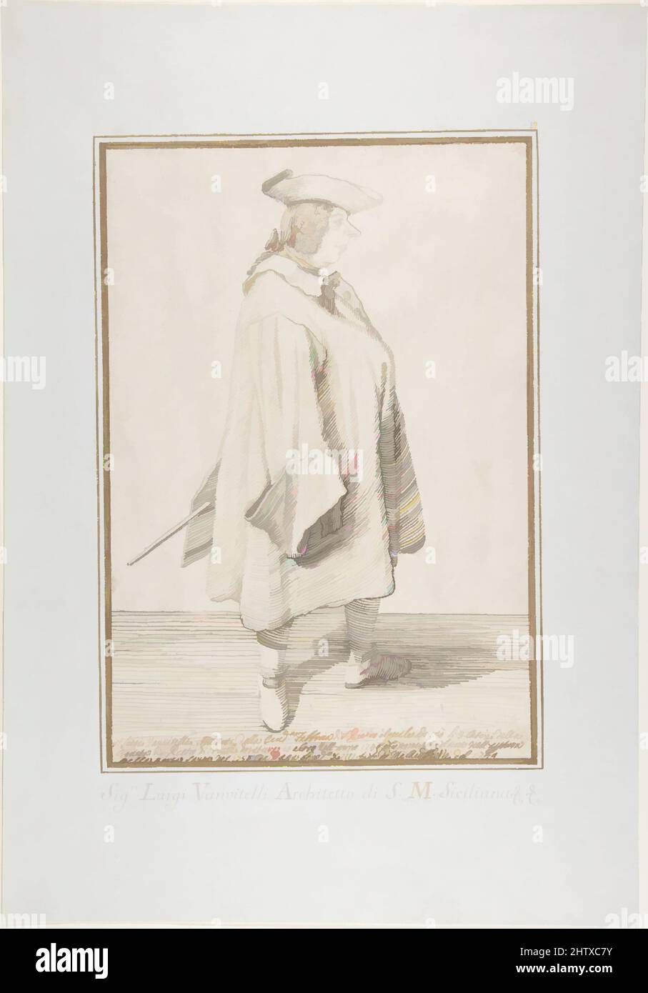 Art inspiré par Luigi Vanvitelli, 1674–1755, stylo et encre brune, sur des traces de graphite ou de plomb, 12 5/8 x 8 9/16in. (32 x 21,8cm), dessins, Pier Leone Ghezzi (Italien, Comunanza près d'Ascoli Piceno 1674–1755 Rome, oeuvres classiques modernisées par Artotop avec une touche de modernité. Formes, couleur et valeur, impact visuel accrocheur sur l'art émotions par la liberté d'œuvres d'art d'une manière contemporaine. Un message intemporel qui cherche une nouvelle direction créative. Artistes qui se tournent vers le support numérique et créent le NFT Artotop Banque D'Images