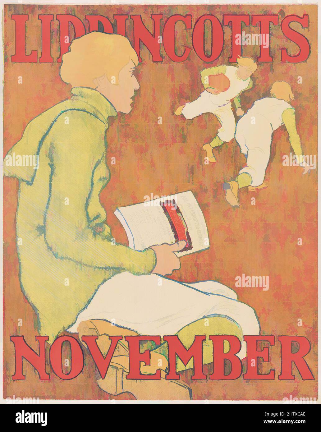 Art inspiré par Lippincott's : novembre 1896, Lithographie, feuille : 16 9/16 × 13 1/8 po. (42 × 33,3 cm), Joseph J. Gould, Jr. (Américain, 1880–1935, oeuvres classiques modernisées par Artotop avec une touche de modernité. Formes, couleur et valeur, impact visuel accrocheur sur l'art émotions par la liberté d'œuvres d'art d'une manière contemporaine. Un message intemporel qui cherche une nouvelle direction créative. Artistes qui se tournent vers le support numérique et créent le NFT Artotop Banque D'Images