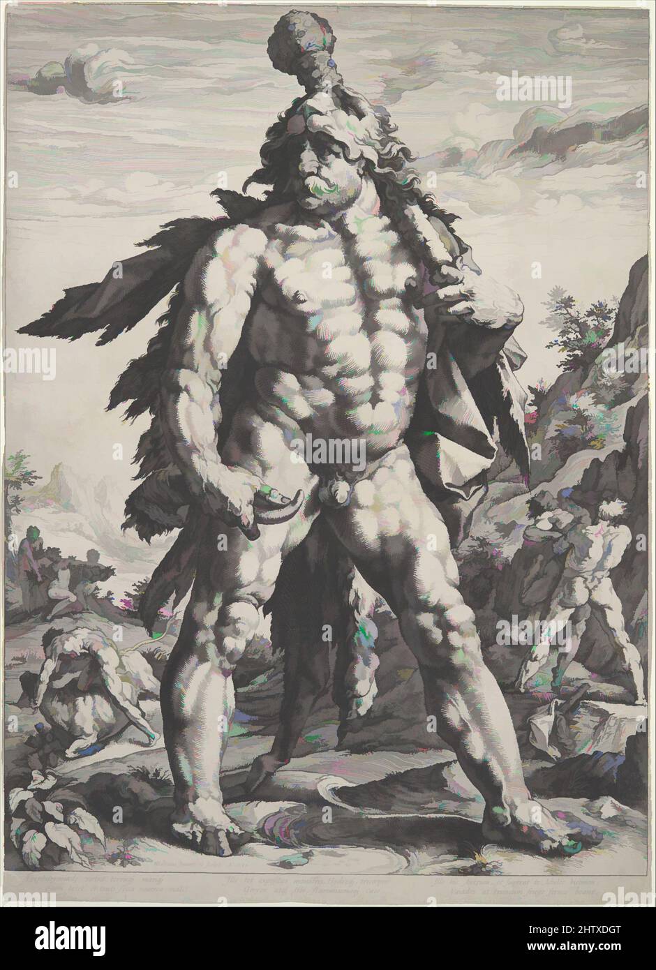 Art inspiré par le Grand Hercules, 1589, gravure, 21 7/8 x 15 7/8 po. (55,5 x 40,4 cm), Prints, Hendrick Goltzius (Netherlandish, Mühlbracht 1558–1617 Haarlem), cette remarquable gravure est connue depuis longtemps sous le nom de Knollenman, ou homme bulbeux. Il montre la figure de muscle de gonflement de Goltzius, les œuvres classiques modernisées par Artotop avec un peu de modernité. Formes, couleur et valeur, impact visuel accrocheur sur l'art émotions par la liberté d'œuvres d'art d'une manière contemporaine. Un message intemporel qui cherche une nouvelle direction créative. Artistes qui se tournent vers le support numérique et créent le NFT Artotop Banque D'Images