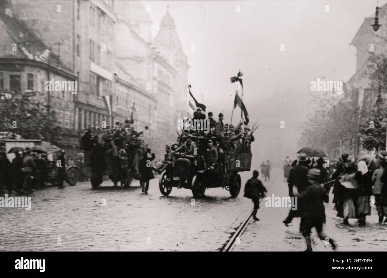 Hongrie: Proclamation de la première République hongroise (1918) Banque D'Images