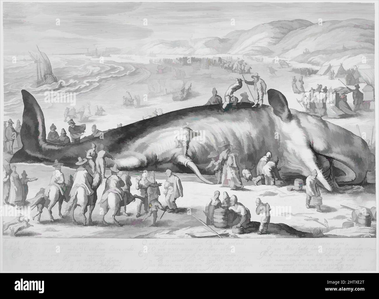 Art inspiré par la Baleine Beached Whale, 1598, gravure, 12 x 16,75 ', Prints, Jacob Matham (Netherlandish, Haarlem 1571–1631 Haarlem, œuvres classiques modernisées par Artotop avec une touche de modernité. Formes, couleur et valeur, impact visuel accrocheur sur l'art émotions par la liberté d'œuvres d'art d'une manière contemporaine. Un message intemporel qui cherche une nouvelle direction créative. Artistes qui se tournent vers le support numérique et créent le NFT Artotop Banque D'Images