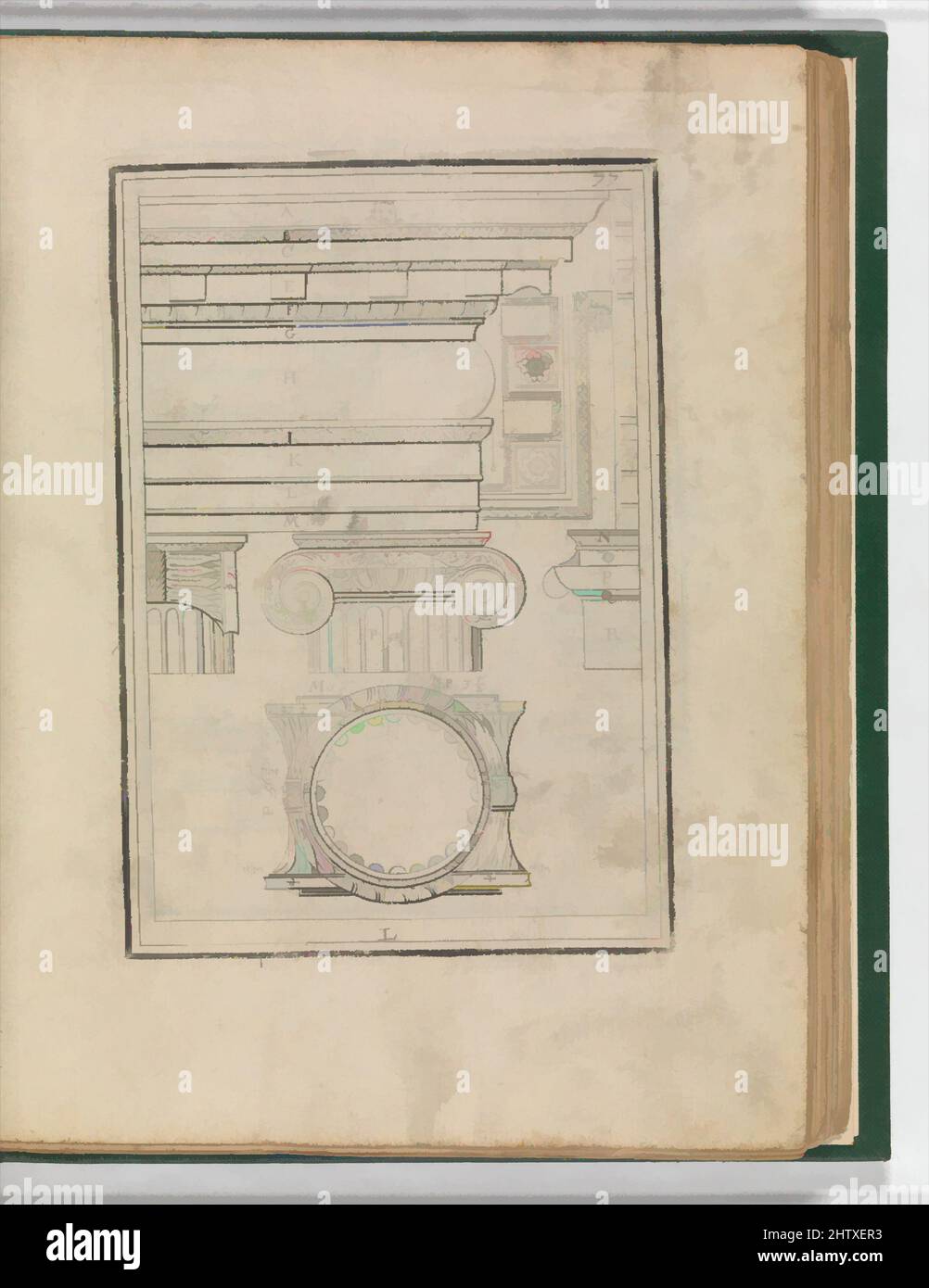 Art inspiré par le Premier Livre d'Architecture, 1721, illustrations : gravure et gravure, 8 1/16 × 6 1/2 × 15/16 po. (20,5 × 16,5 × 2,4 cm, œuvres classiques modernisées par Artotop avec une touche de modernité. Formes, couleur et valeur, impact visuel accrocheur sur l'art émotions par la liberté d'œuvres d'art d'une manière contemporaine. Un message intemporel qui cherche une nouvelle direction créative. Artistes qui se tournent vers le support numérique et créent le NFT Artotop Banque D'Images