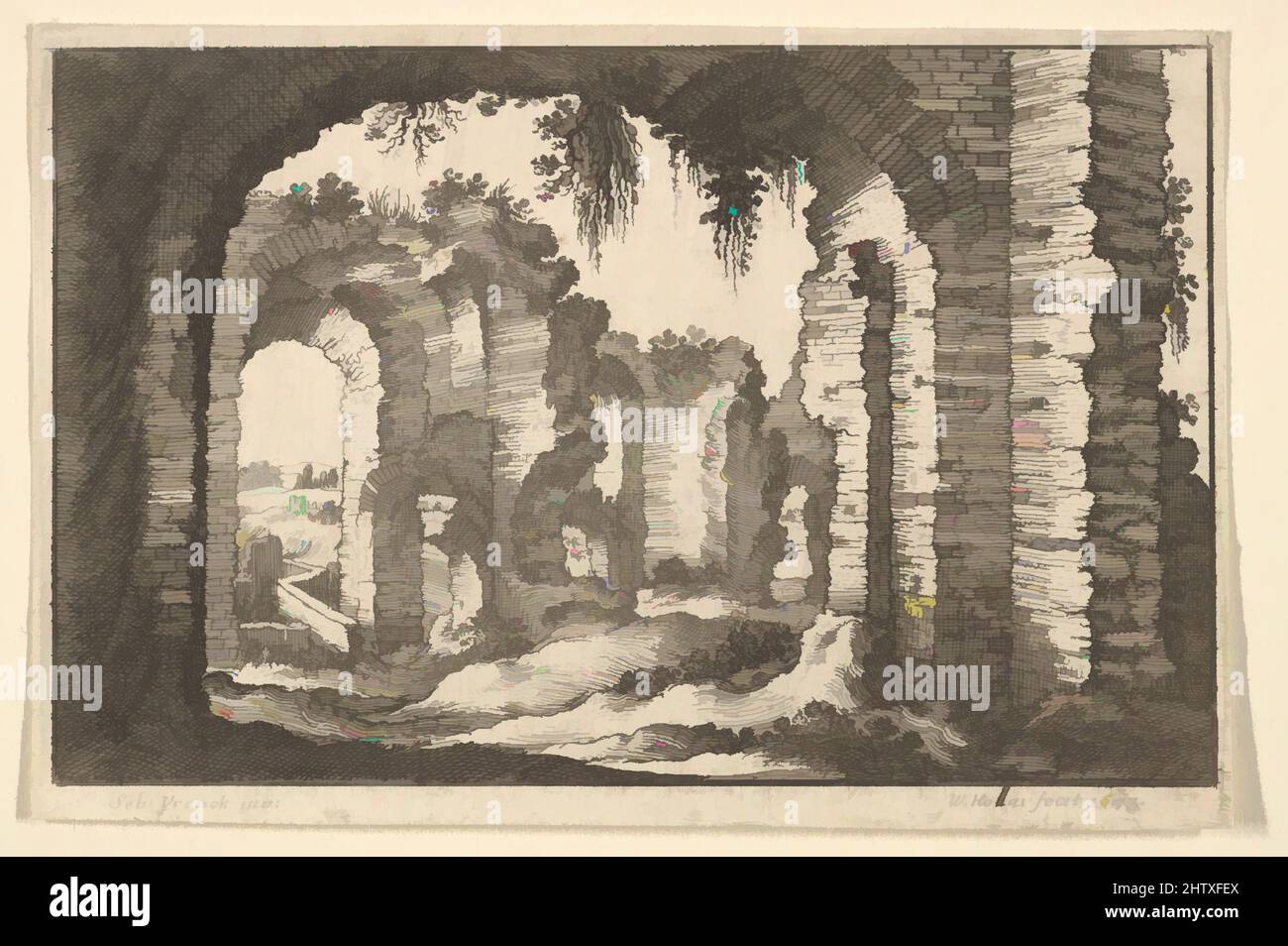 Art inspiré par les ruines romaines, 1673, Etching; premier état de trois, feuille: 2 3/4 × 4 7/16 po. (7 × 11,3 cm), estampes, d'après Sebastiaen Vrancx (Netherlandish, Anvers 1573–1647 Anvers, oeuvres classiques modernisées par Artotop avec une touche de modernité. Formes, couleur et valeur, impact visuel accrocheur sur l'art émotions par la liberté d'œuvres d'art d'une manière contemporaine. Un message intemporel qui cherche une nouvelle direction créative. Artistes qui se tournent vers le support numérique et créent le NFT Artotop Banque D'Images