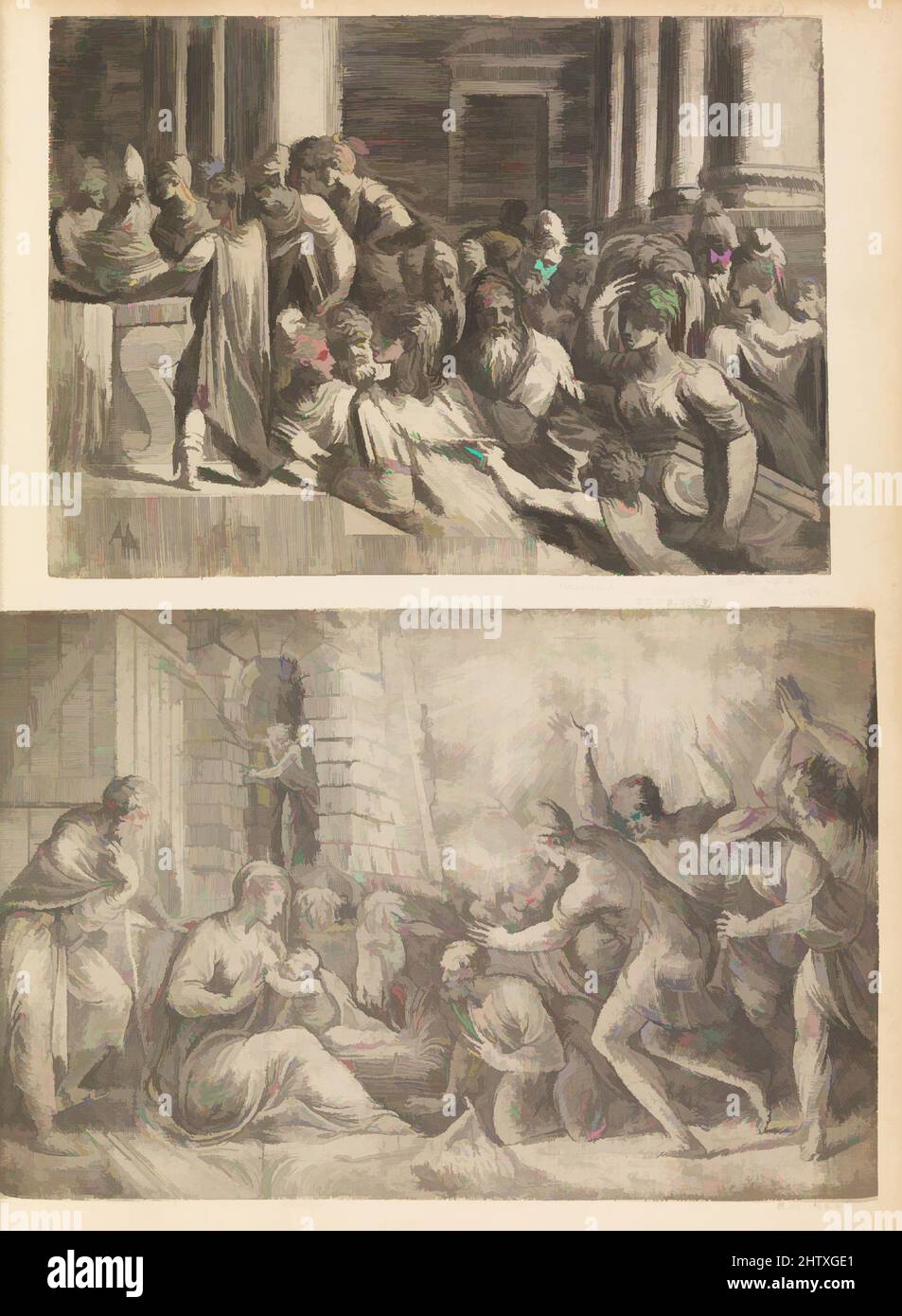 Art inspiré par la Nativité, ca. 1558–60, Etching, Prints, Andrea Schiavone (Andrea Meldola) (Italien, Zadar (Zara) ca. 1510?–1563 Venise), dans Mariette Album, folio 15, Bas, oeuvres classiques modernisées par Artotop avec une touche de modernité. Formes, couleur et valeur, impact visuel accrocheur sur l'art émotions par la liberté d'œuvres d'art d'une manière contemporaine. Un message intemporel qui cherche une nouvelle direction créative. Artistes qui se tournent vers le support numérique et créent le NFT Artotop Banque D'Images Art inspiré par la Nativité, ca. 1558–60, Etching, Prints, Andrea Schiavone (Andrea Meldola) (Italien, Zadar (Zara) ca. 1510?–1563 Venise), dans Mariette Album, folio 15, Bas, oeuvres classiques modernisées par Artotop avec une touche de modernité. Formes, couleur et valeur, impact visuel accrocheur sur l'art émotions par la liberté d'œuvres d'art d'une manière contemporaine. Un message intemporel qui cherche une nouvelle direction créative. Artistes qui se tournent vers le support numérique et créent le NFT Artotop Banque D'Images