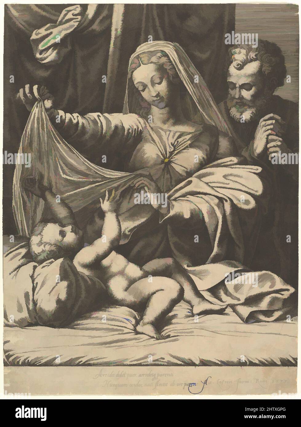 Art inspiré par la Madonna de Loreto, par 1575, gravure, feuille: 11 5/16 x 8 1/2 po. (28,8 x 21,6 cm), imprimés, Giorgio Ghisi (italien, Mantoue ca. 1520–1582 Mantoue), après Raphaël (Raffaello Sanzio ou Santi) (Italien, Urbino 1483–1520 Rome, oeuvres classiques modernisées par Artotop avec une touche de modernité. Formes, couleur et valeur, impact visuel accrocheur sur l'art émotions par la liberté d'œuvres d'art d'une manière contemporaine. Un message intemporel qui cherche une nouvelle direction créative. Artistes qui se tournent vers le support numérique et créent le NFT Artotop Banque D'Images