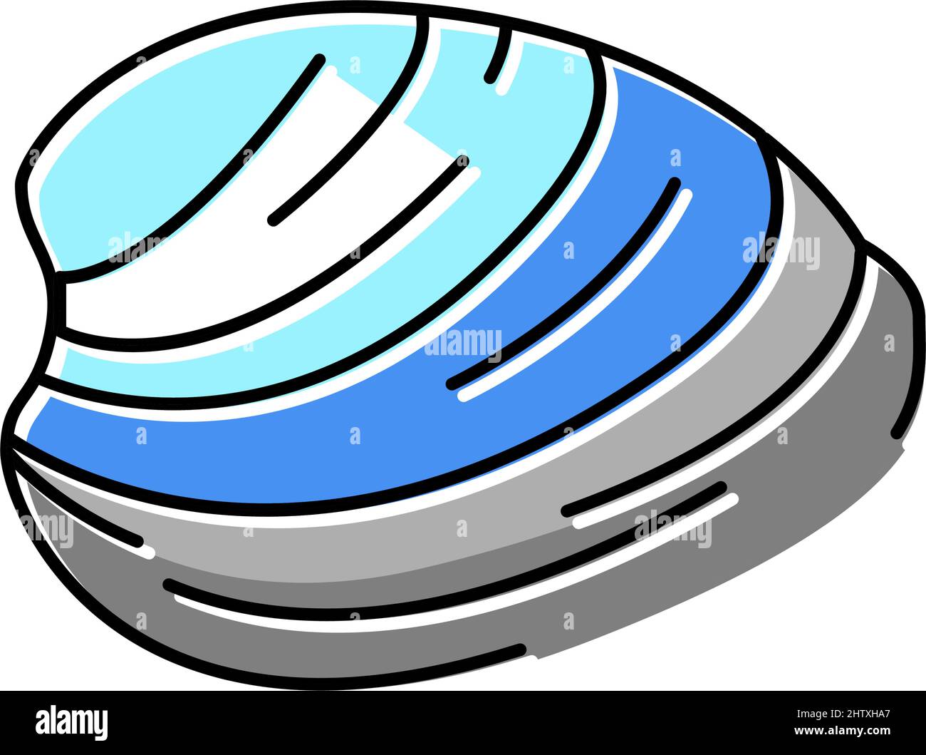 illustration vectorielle d'icône de couleur océan quahog clam Illustration de Vecteur
