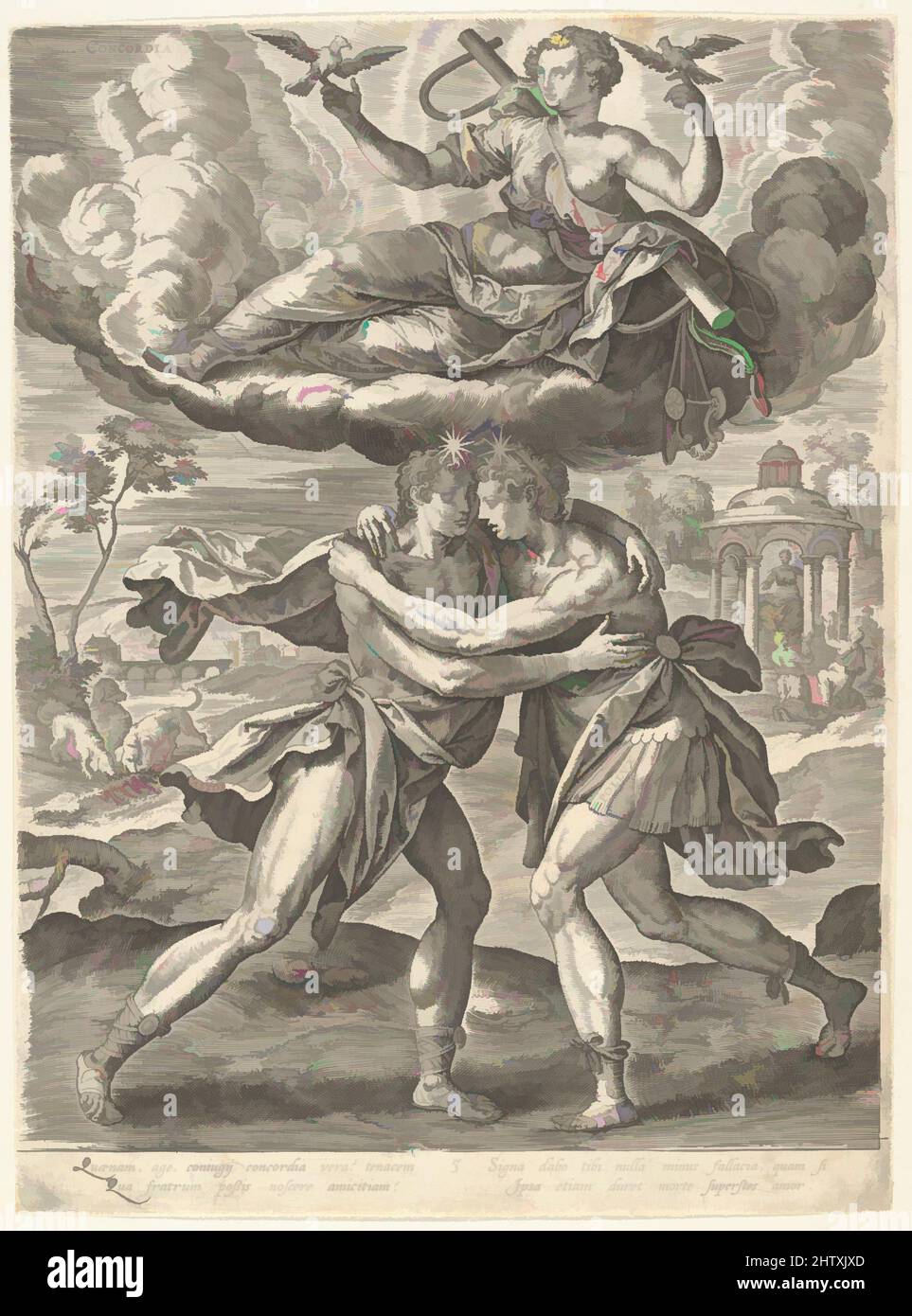Art inspiré par Concordia, env. 1581, gravure, feuille : 11 1/4 x 8 5/16 po. (28,6 x 21,1 cm), tirages, après Maerten de vos (Netherlandish, Anvers 1532–1603 Anvers, oeuvres classiques modernisées par Artotop avec une touche de modernité. Formes, couleur et valeur, impact visuel accrocheur sur l'art émotions par la liberté d'œuvres d'art d'une manière contemporaine. Un message intemporel qui cherche une nouvelle direction créative. Artistes qui se tournent vers le support numérique et créent le NFT Artotop Banque D'Images