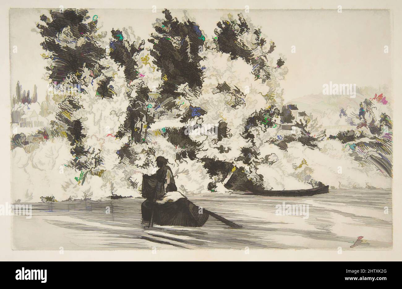 Art inspiré par Fisherman with a Net, 1868, Etching ; troisième état de trois, feuille : 8 3/8 x 12 po. (21,2 x 30,5 cm), tirages, Félix Bracquemond (français, Paris 1833–1914 Sèvres, œuvres classiques modernisées par Artotop avec une touche de modernité. Formes, couleur et valeur, impact visuel accrocheur sur l'art émotions par la liberté d'œuvres d'art d'une manière contemporaine. Un message intemporel qui cherche une nouvelle direction créative. Artistes qui se tournent vers le support numérique et créent le NFT Artotop Banque D'Images