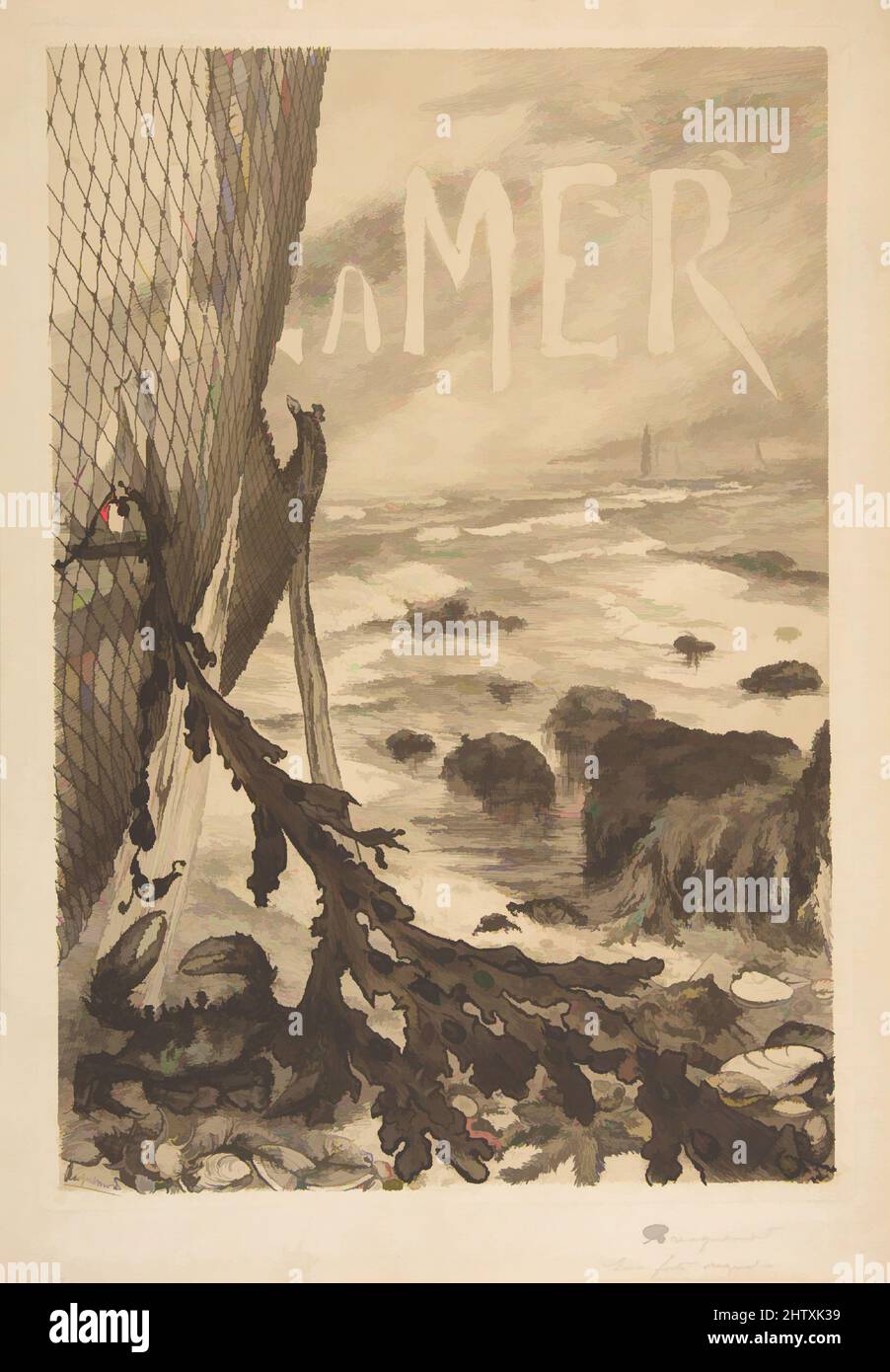 Art inspiré par la Mer, 1850–1914, gravure sur papier cousu; quatrième et dernier état, feuille: 17 5/16 x 12 1/8 po. (44 x 30,8 cm), tirages, Félix Bracquemond (français, Paris 1833–1914 Sèvres, œuvres classiques modernisées par Artotop avec une touche de modernité. Formes, couleur et valeur, impact visuel accrocheur sur l'art émotions par la liberté d'œuvres d'art d'une manière contemporaine. Un message intemporel qui cherche une nouvelle direction créative. Artistes qui se tournent vers le support numérique et créent le NFT Artotop Banque D'Images