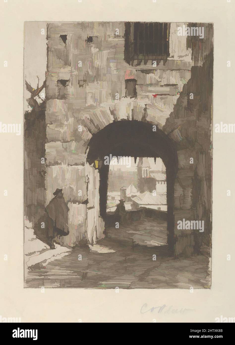 Art inspiré par Toledo, 1885, gravure; état publié, plaque: 6 1/2 x 4 11/16 po. (16,5 x 11,9 cm), Prints, Charles Adams Platt (américain, New York 1861–1933, œuvres classiques modernisées par Artotop avec une touche de modernité. Formes, couleur et valeur, impact visuel accrocheur sur l'art émotions par la liberté d'œuvres d'art d'une manière contemporaine. Un message intemporel qui cherche une nouvelle direction créative. Artistes qui se tournent vers le support numérique et créent le NFT Artotop Banque D'Images