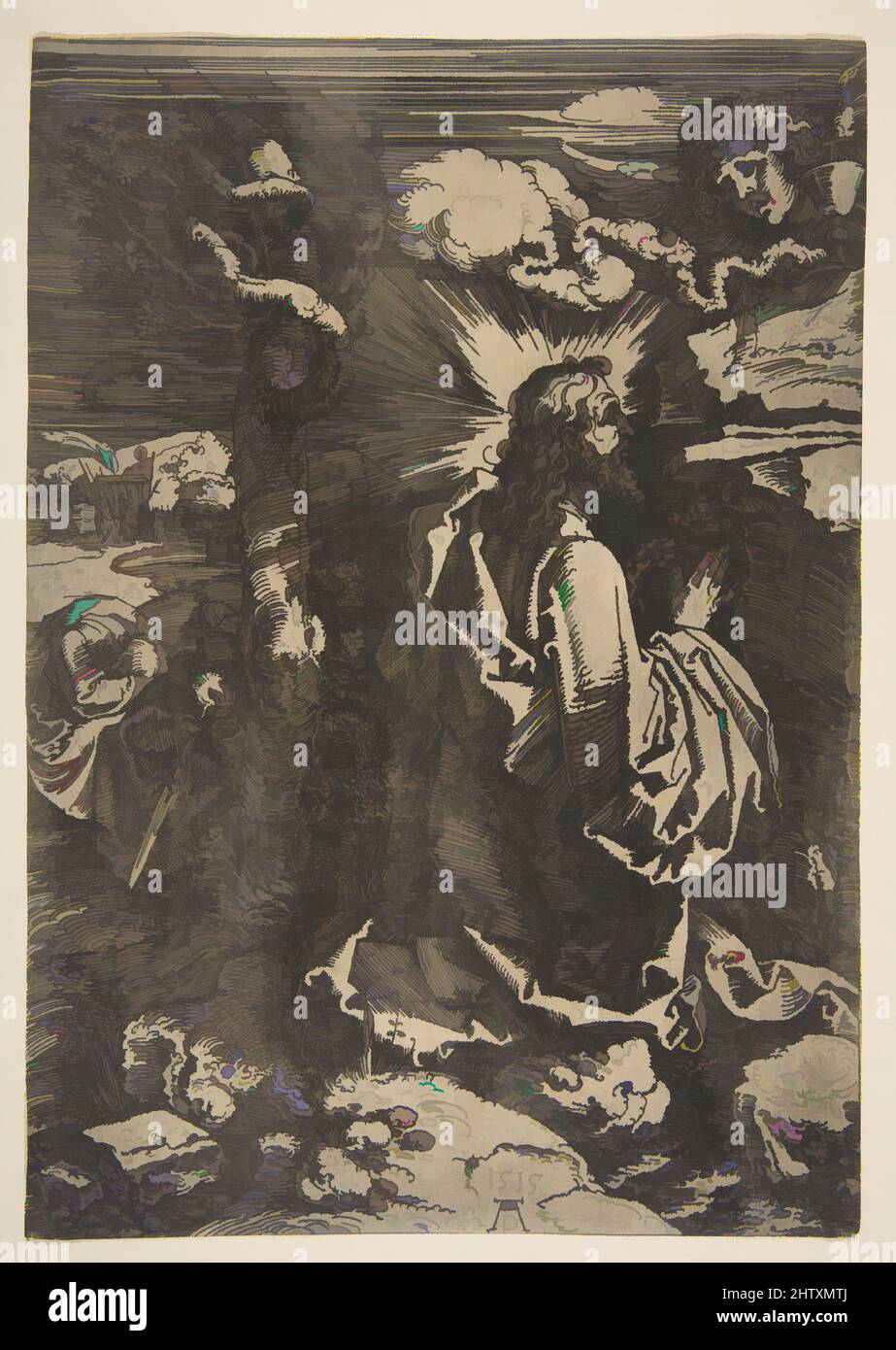 Art inspiré par Agony in the Garden, 1515, Etching, feuille : 8 11/16 × 6 1/16 po. (22 × 15,4 cm), Prints, Albrecht Dürer (allemand, Nuremberg 1471–1528 Nuremberg, œuvres classiques modernisées par Artotop avec une touche de modernité. Formes, couleur et valeur, impact visuel accrocheur sur l'art émotions par la liberté d'œuvres d'art d'une manière contemporaine. Un message intemporel qui cherche une nouvelle direction créative. Artistes qui se tournent vers le support numérique et créent le NFT Artotop Banque D'Images