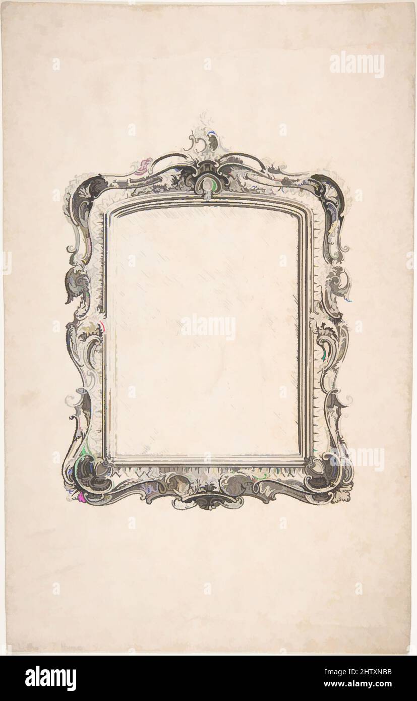 Art inspiré par Design for Frame, 1830–1900, Ink, Robert William Hume (British, London 1816–1904 long Island City, Classic œuvres modernisées par Artotop avec une touche de modernité. Formes, couleur et valeur, impact visuel accrocheur sur l'art émotions par la liberté d'œuvres d'art d'une manière contemporaine. Un message intemporel qui cherche une nouvelle direction créative. Artistes qui se tournent vers le support numérique et créent le NFT Artotop Banque D'Images