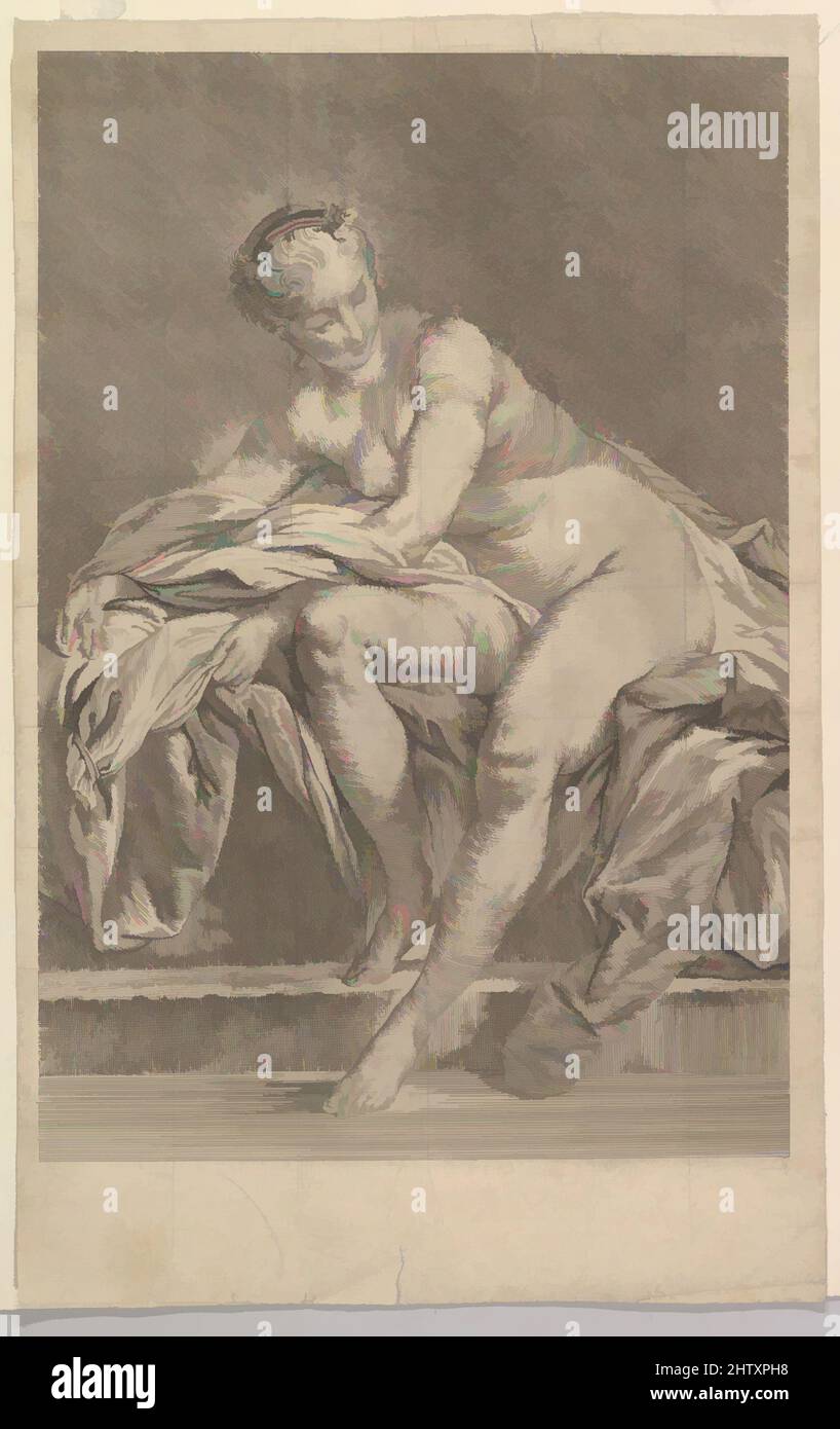 Art inspiré par l'étude de la femme bain, 1739, gravure et gravure, feuille (taillée): 15 13/16 × 9 15/16 po. (40,1 × 25,2 cm), estampes, Etienne Fessard (français, Paris 1714–1777 Paris), d'après François Boucher (français, Paris 1703–1770 Paris, oeuvres classiques modernisées par Artotop avec une touche de modernité. Formes, couleur et valeur, impact visuel accrocheur sur l'art émotions par la liberté d'œuvres d'art d'une manière contemporaine. Un message intemporel qui cherche une nouvelle direction créative. Artistes qui se tournent vers le support numérique et créent le NFT Artotop Banque D'Images