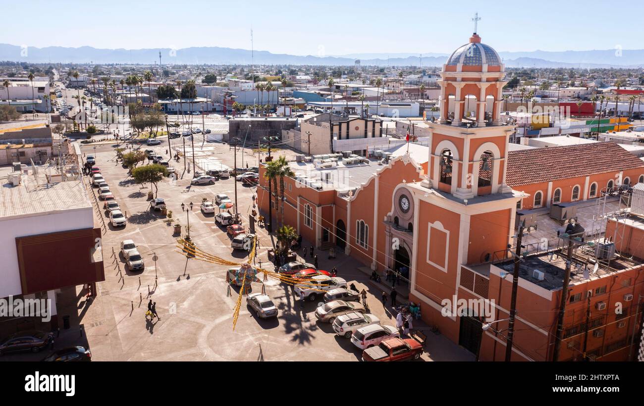 Mexicali, Baja California, Mexique - 2 janvier 2021: Voir le centre-ville Mexicali. Banque D'Images