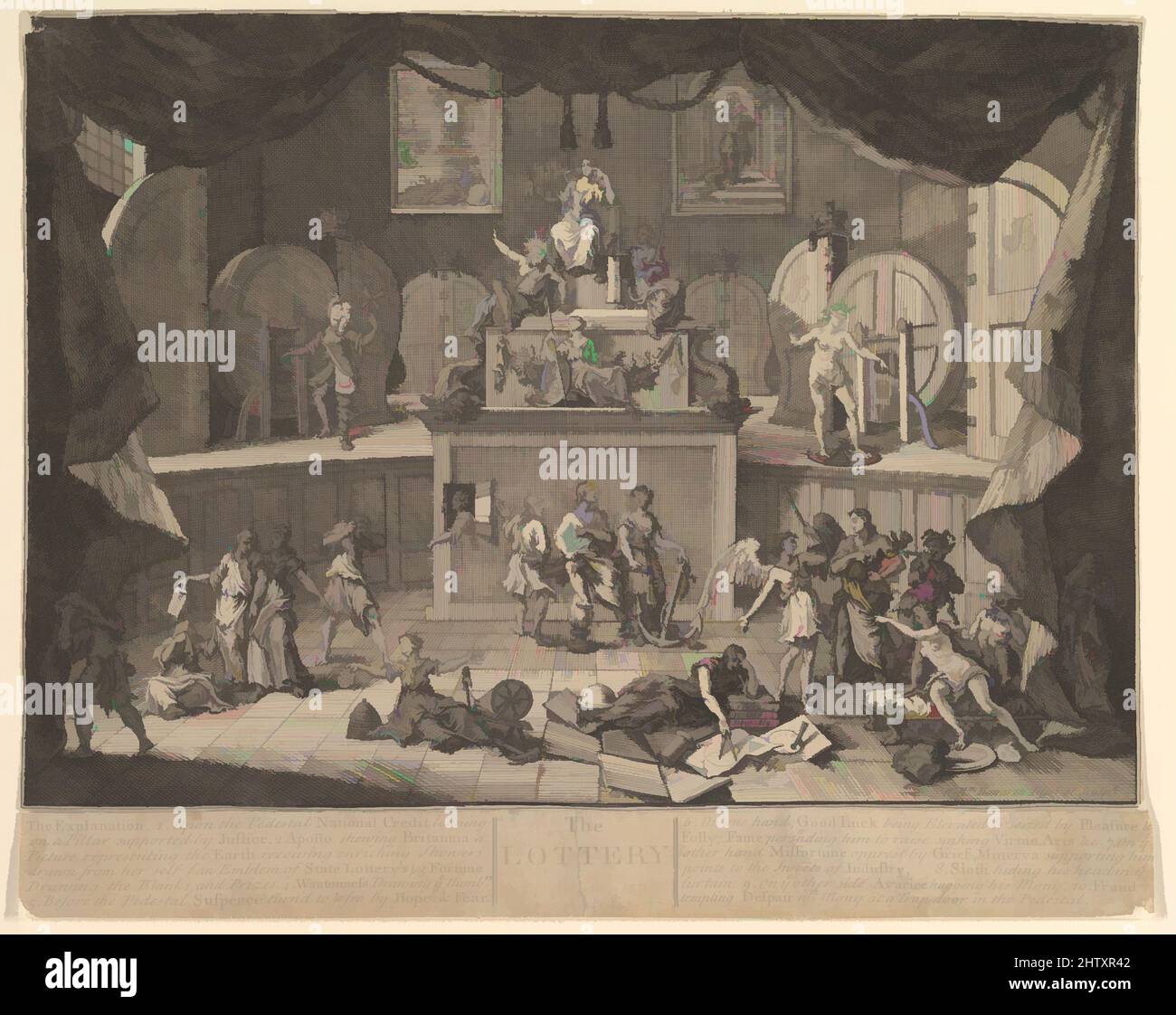 Art inspiré par la Loterie, après 1724, gravure et gravure; huitième état de huit, feuille: 10 x 12 5/8 po. (25,4 x 32 cm), Prints, William Hogarth (Britannique, Londres 1697–1764 Londres, œuvres classiques modernisées par Artotop avec une touche de modernité. Formes, couleur et valeur, impact visuel accrocheur sur l'art émotions par la liberté d'œuvres d'art d'une manière contemporaine. Un message intemporel qui cherche une nouvelle direction créative. Artistes qui se tournent vers le support numérique et créent le NFT Artotop Banque D'Images