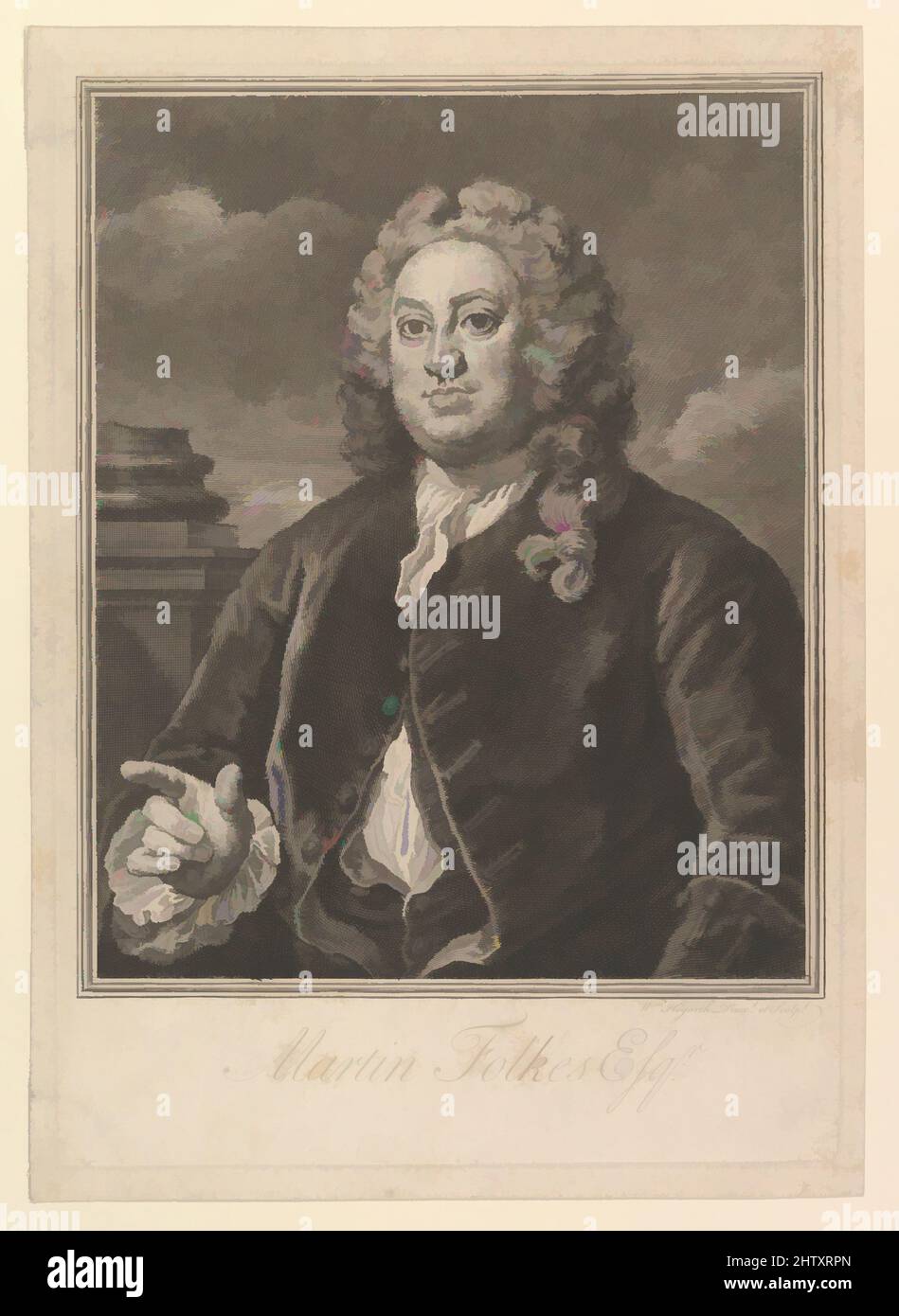 Art inspiré par Martin Folkes, 1742, gravure et gravure; quatrième état de quatre, feuille: 13 3/16 x 9 1/4 po. (33,5 x 23,5 cm), Prints, William Hogarth (Britannique, Londres 1697–1764 Londres, œuvres classiques modernisées par Artotop avec une touche de modernité. Formes, couleur et valeur, impact visuel accrocheur sur l'art émotions par la liberté d'œuvres d'art d'une manière contemporaine. Un message intemporel qui cherche une nouvelle direction créative. Artistes qui se tournent vers le support numérique et créent le NFT Artotop Banque D'Images