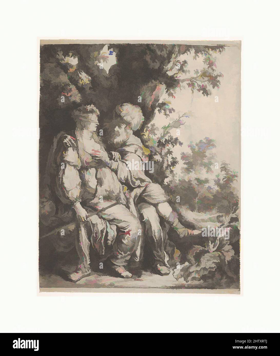 Art inspiré par Juda et Tamar, Etching, feuille : 8 13/16 x 7 po. (22,4 x 17,8 cm), Prints, Pieter Lastman (néerlandais, Amsterdam 1583–1633 Amsterdam, œuvres classiques modernisées par Artotop avec une touche de modernité. Formes, couleur et valeur, impact visuel accrocheur sur l'art émotions par la liberté d'œuvres d'art d'une manière contemporaine. Un message intemporel qui cherche une nouvelle direction créative. Artistes qui se tournent vers le support numérique et créent le NFT Artotop Banque D'Images