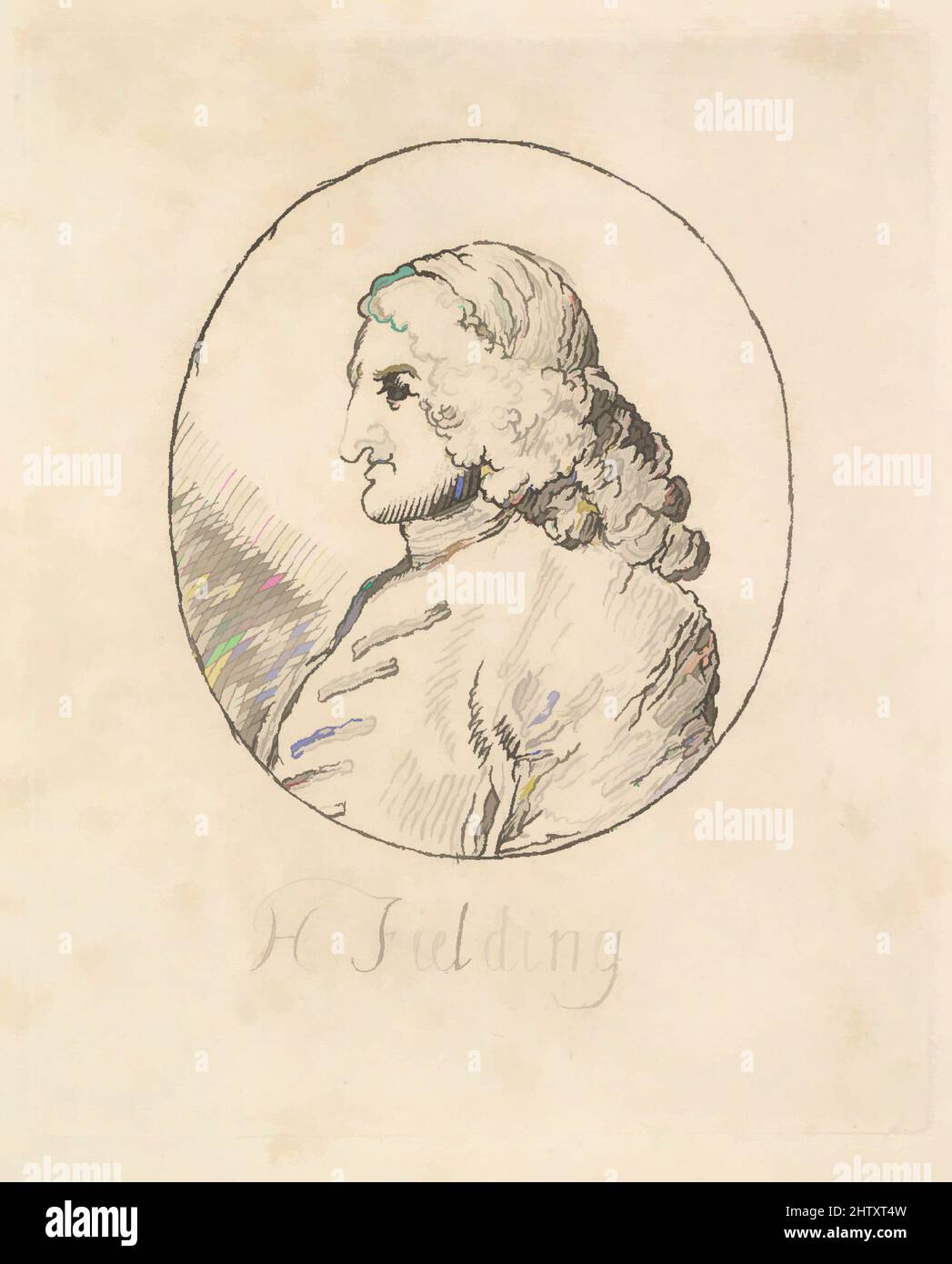 Art inspiré par Henry Fielding, CA. 1835, Décapage, plaque : 5 x 4 1/16 po. (12,7 x 10,3 cm), Prints, d'après William Hogarth (britannique, Londres 1697–1764 Londres, les œuvres classiques modernisées par Artotop avec une touche de modernité. Formes, couleur et valeur, impact visuel accrocheur sur l'art émotions par la liberté d'œuvres d'art d'une manière contemporaine. Un message intemporel qui cherche une nouvelle direction créative. Artistes qui se tournent vers le support numérique et créent le NFT Artotop Banque D'Images
