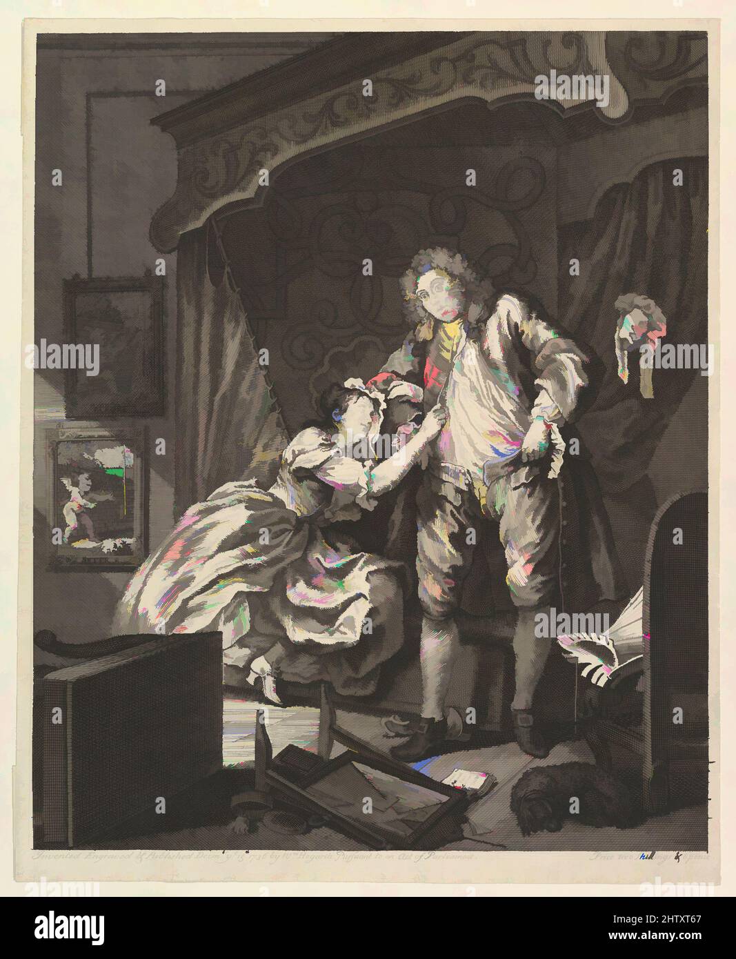 Art inspiré par After, 15 décembre 1736, gravure; deuxième état de trois, feuille: 15 13/16 x 12 11/16 po. (40,1 x 32,2 cm), Prints, William Hogarth (Britannique, Londres 1697–1764 Londres, œuvres classiques modernisées par Artotop avec une touche de modernité. Formes, couleur et valeur, impact visuel accrocheur sur l'art émotions par la liberté d'œuvres d'art d'une manière contemporaine. Un message intemporel qui cherche une nouvelle direction créative. Artistes qui se tournent vers le support numérique et créent le NFT Artotop Banque D'Images