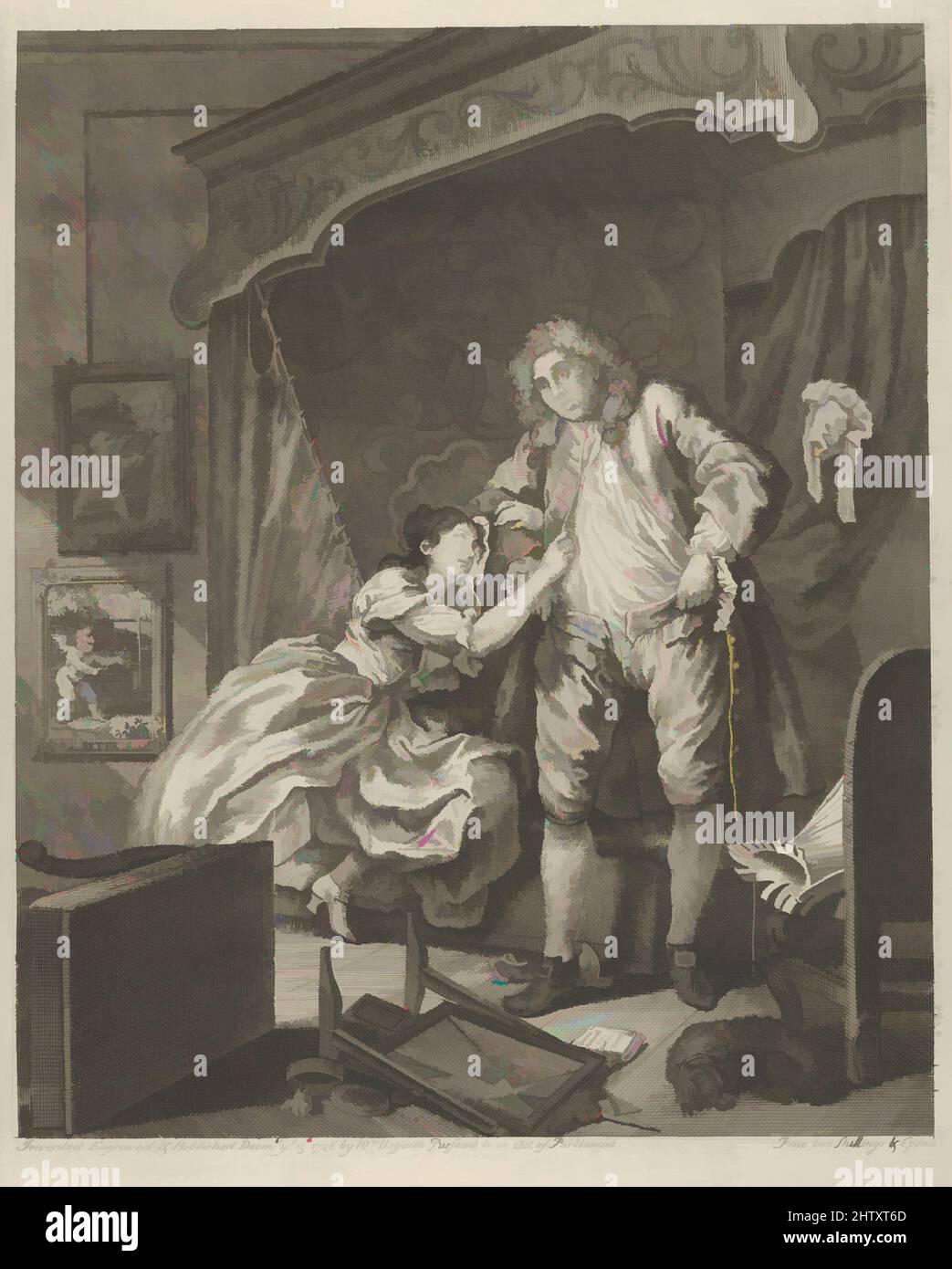 Art inspiré par After, 15 décembre 1736, gravure et gravure; premier état de trois, feuille: 15 1/4 x 12 5/8 po. (38,8 x 32 cm), Prints, William Hogarth (Britannique, Londres 1697–1764 Londres, œuvres classiques modernisées par Artotop avec une touche de modernité. Formes, couleur et valeur, impact visuel accrocheur sur l'art émotions par la liberté d'œuvres d'art d'une manière contemporaine. Un message intemporel qui cherche une nouvelle direction créative. Artistes qui se tournent vers le support numérique et créent le NFT Artotop Banque D'Images