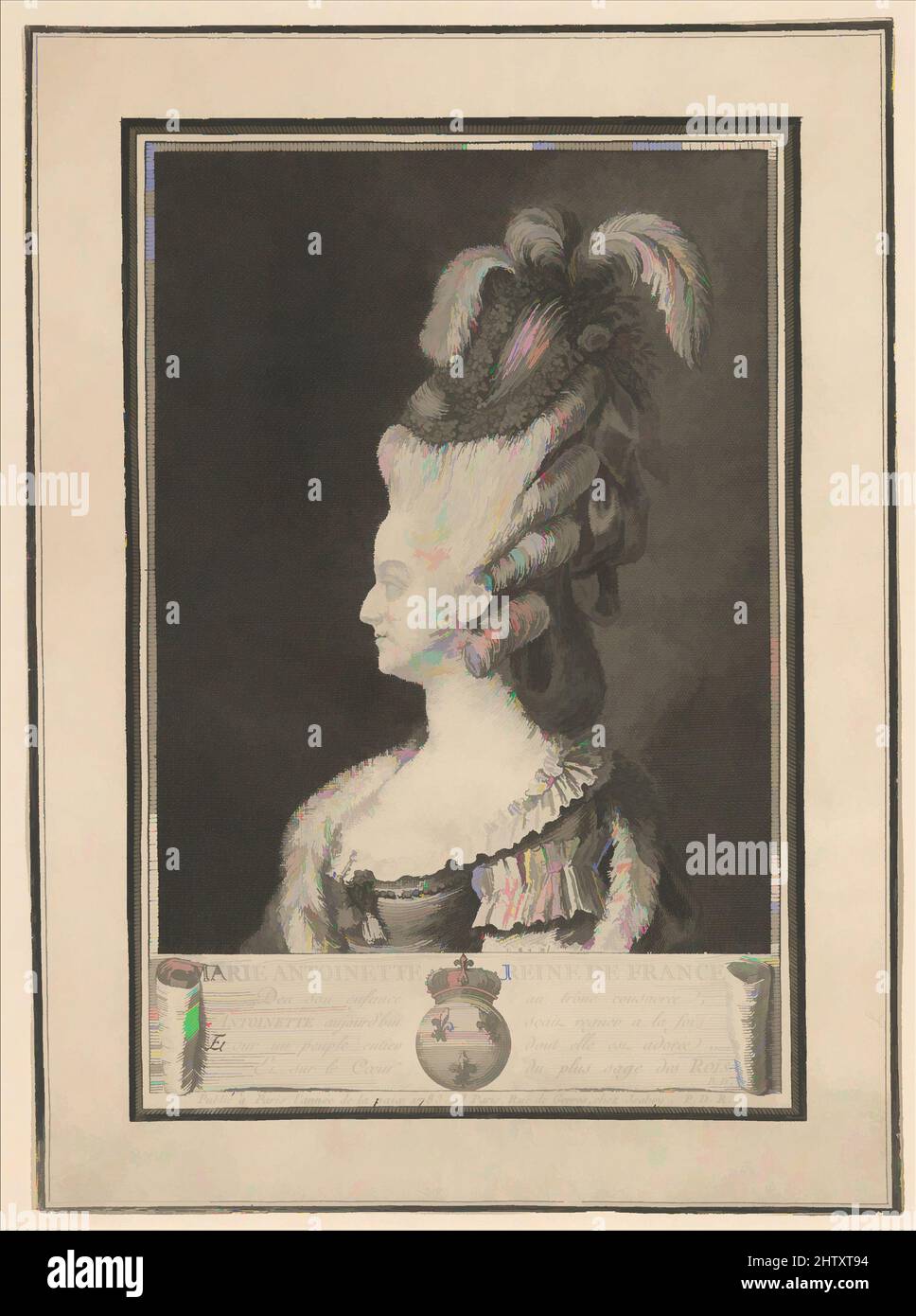 Art inspiré par Marie-Antoinette, Reine de France, 1783, lithographie, plaque : 8 11/16 × 6 1/4 po. (22 × 15,8 cm), Prints, Jean-Baptiste Isabey (1767-1855) est un peintre et imprimeur français spécialisé dans les portraits et les miniatures. Il jouissait de la faveur officielle de l'époque de Louis XVI, des œuvres classiques modernisées par Artotop avec une touche de modernité. Formes, couleur et valeur, impact visuel accrocheur sur l'art émotions par la liberté d'œuvres d'art d'une manière contemporaine. Un message intemporel qui cherche une nouvelle direction créative. Artistes qui se tournent vers le support numérique et créent le NFT Artotop Banque D'Images