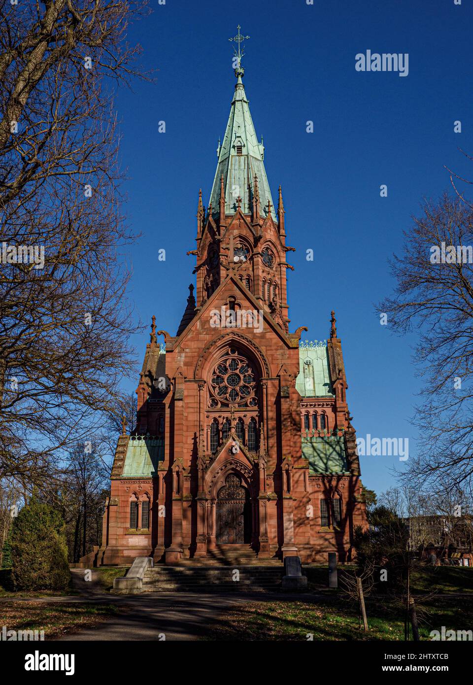 Grande chapelle Buriale ducale, parc du Palais, Karlsruhe, Bade-Wurtemberg, Allemagne Banque D'Images