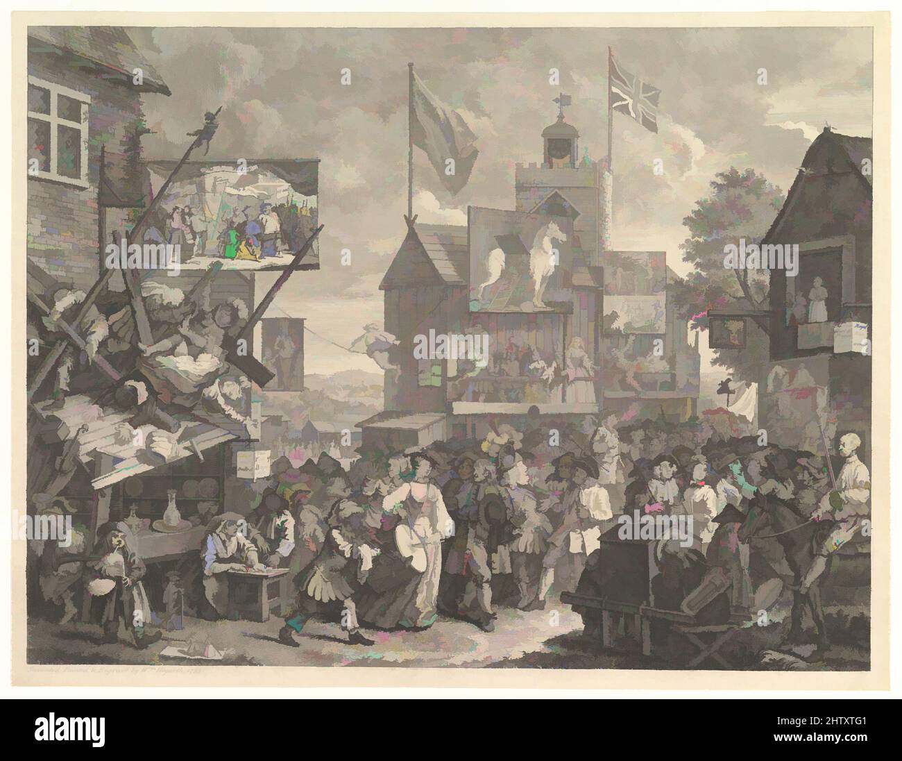 Art inspiré de la foire de Southwark, 1734, gravure et gravure ; état uniquement, feuille : 14 3/16 x 18 1/2 po. (36 x 47 cm), Prints, William Hogarth (Britannique, Londres 1697–1764 Londres, œuvres classiques modernisées par Artotop avec une touche de modernité. Formes, couleur et valeur, impact visuel accrocheur sur l'art émotions par la liberté d'œuvres d'art d'une manière contemporaine. Un message intemporel qui cherche une nouvelle direction créative. Artistes qui se tournent vers le support numérique et créent le NFT Artotop Banque D'Images