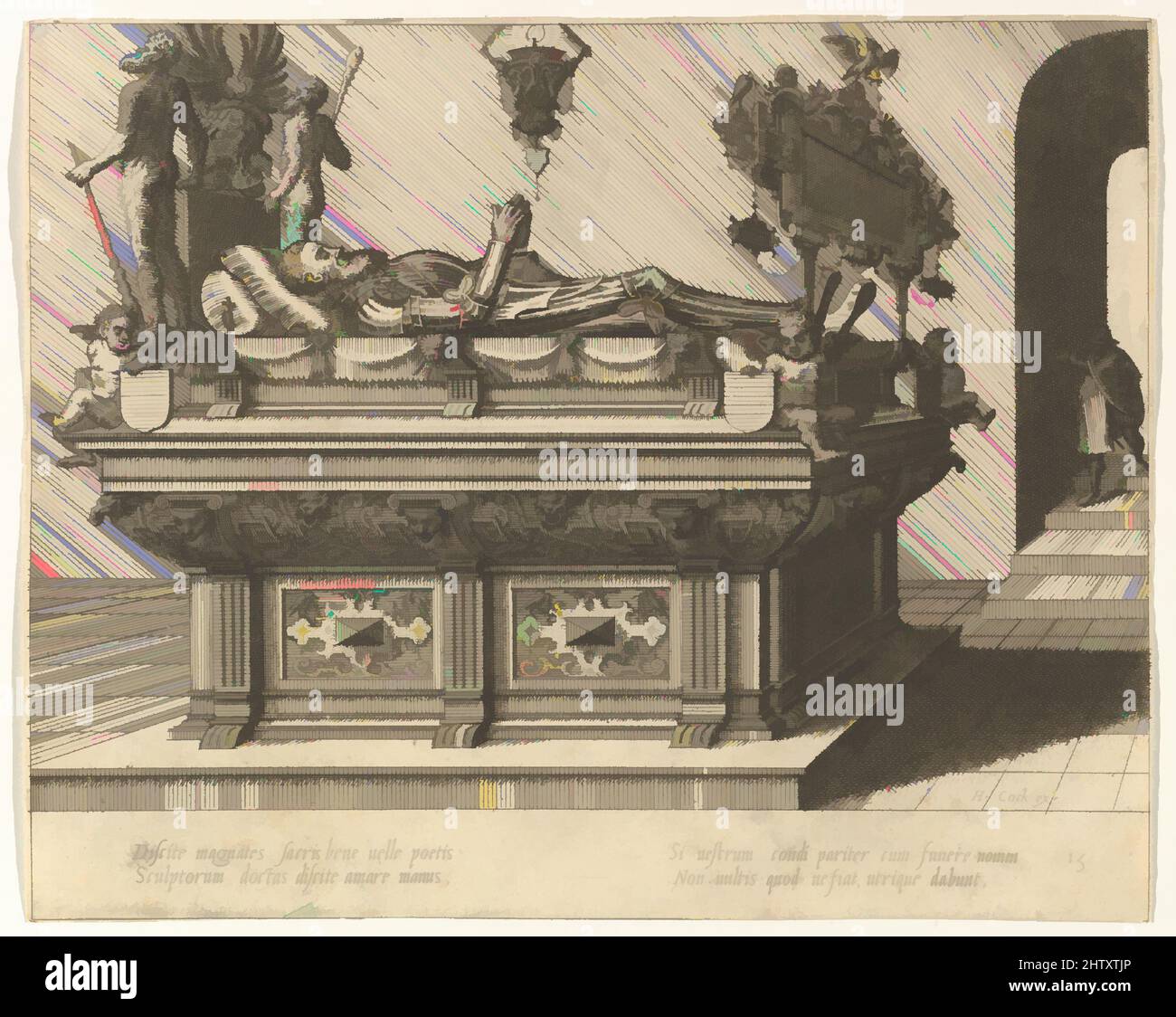 Art inspiré par Cœnotaphiorum (15), 1563, Etching; premier état de quatre, feuille: 6 9/16 x 8 3/16 po. (16,7 x 20,8 cm), Hans Vredeman de Vries (Netherlandish, Leeuwarden 1527–1606 (?) Anvers (?)), gravé par Johannes van Doetecum l'aîné (Netherlandish, active 1554–ca. 1600, mort en 1605, oeuvres classiques modernisées par Artotop avec une touche de modernité. Formes, couleur et valeur, impact visuel accrocheur sur l'art émotions par la liberté d'œuvres d'art d'une manière contemporaine. Un message intemporel qui cherche une nouvelle direction créative. Artistes qui se tournent vers le support numérique et créent le NFT Artotop Banque D'Images