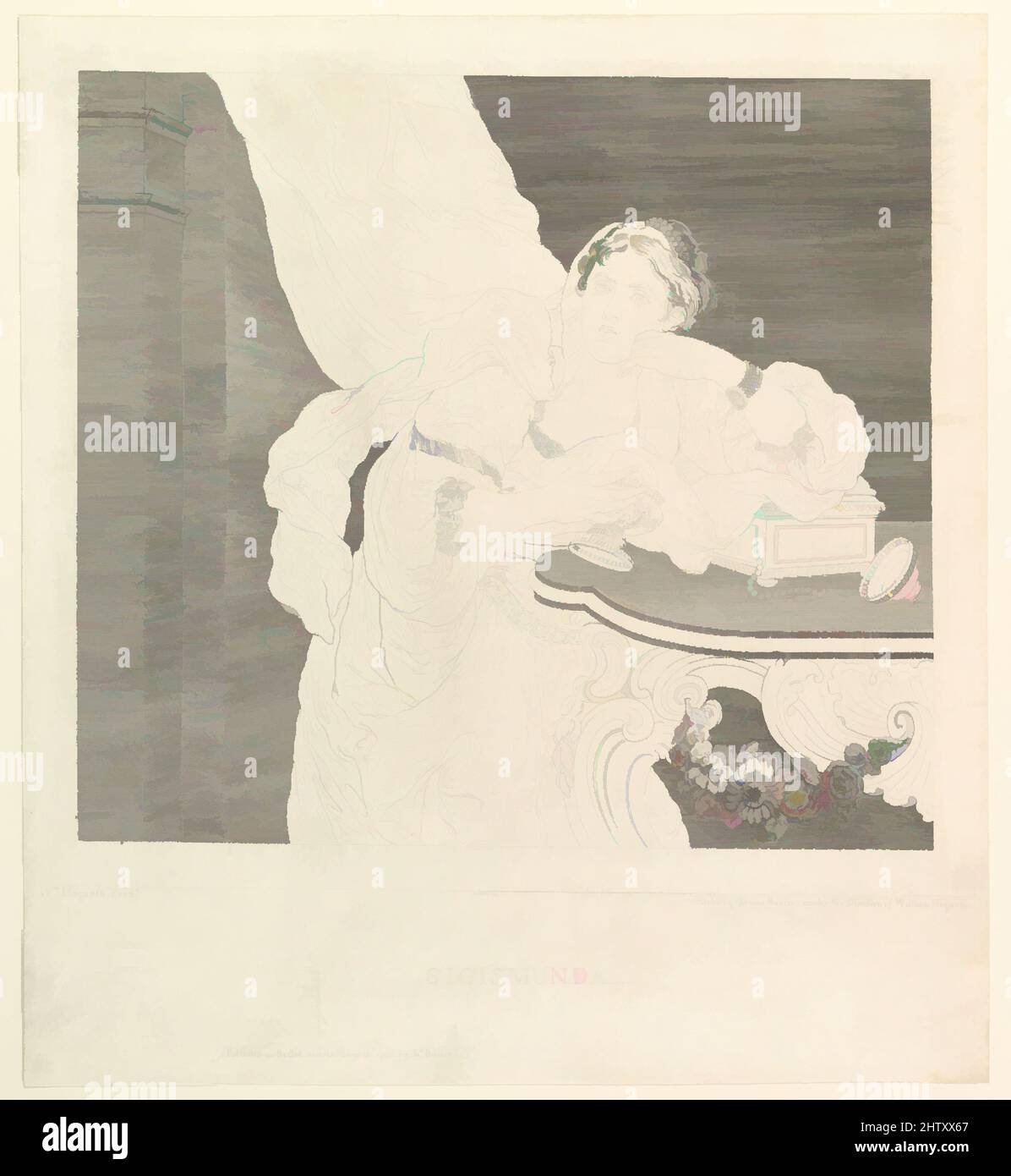 Art inspiré par Sigismunda, 5 mai 1790, Etching; inachevé (preuve), Feuille : 18 1/16 x 18 1/16 po (45,9 x 45,8 cm), Prints, d'après William Hogarth (britannique, Londres 1697–1764 Londres, les œuvres classiques modernisées par Artotop avec une touche de modernité. Formes, couleur et valeur, impact visuel accrocheur sur l'art émotions par la liberté d'œuvres d'art d'une manière contemporaine. Un message intemporel qui cherche une nouvelle direction créative. Artistes qui se tournent vers le support numérique et créent le NFT Artotop Banque D'Images