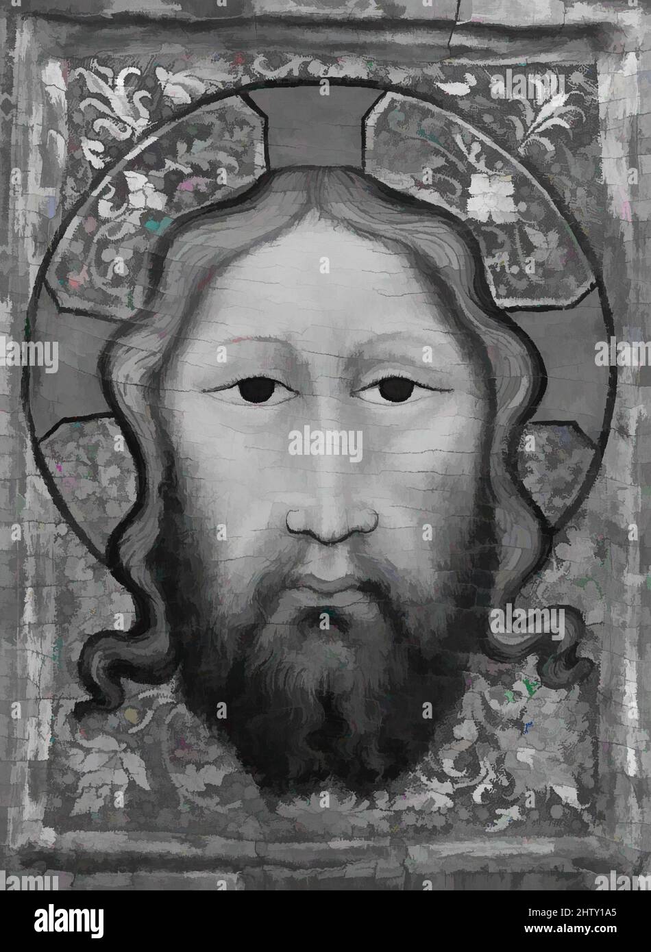 Art inspiré par la tête du Christ, Tempéra sur bois, sol doré, en général, avec cadre engagé, 19 3/8 x 14 1/8 po (49,2 x 35,9 cm); surface peinte 16 3/4 x 12 1/2 po (42,5 x 31,8 cm), peintures, peinture européenne (avant 1500, oeuvres classiques modernisées par Artotop avec une touche de modernité. Formes, couleur et valeur, impact visuel accrocheur sur l'art émotions par la liberté d'œuvres d'art d'une manière contemporaine. Un message intemporel qui cherche une nouvelle direction créative. Artistes qui se tournent vers le support numérique et créent le NFT Artotop Banque D'Images