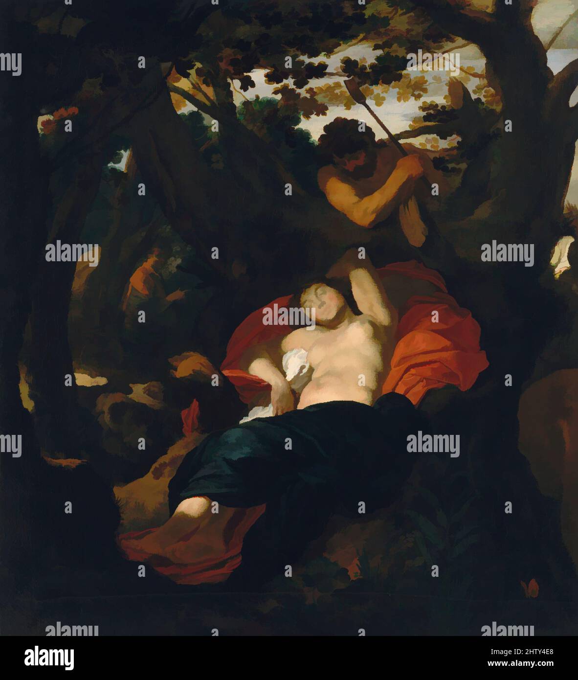 Art inspiré par Nymph et Shepherd, ca. 1625, huile sur toile, 41 1/8 x 37 3/8 in. (104,5 x 94,9 cm), peintures, Johann Liss (allemand, Oldenburg ca. 1595/1600–1631 Verona), Liss, du nord-ouest de l'Allemagne, aurait étudié à Haarlem et environ 1620 ont voyagé à travers Anvers et Paris pour, les œuvres classiques modernisées par Artotop avec un peu de modernité. Formes, couleur et valeur, impact visuel accrocheur sur l'art émotions par la liberté d'œuvres d'art d'une manière contemporaine. Un message intemporel qui cherche une nouvelle direction créative. Artistes qui se tournent vers le support numérique et créent le NFT Artotop Banque D'Images