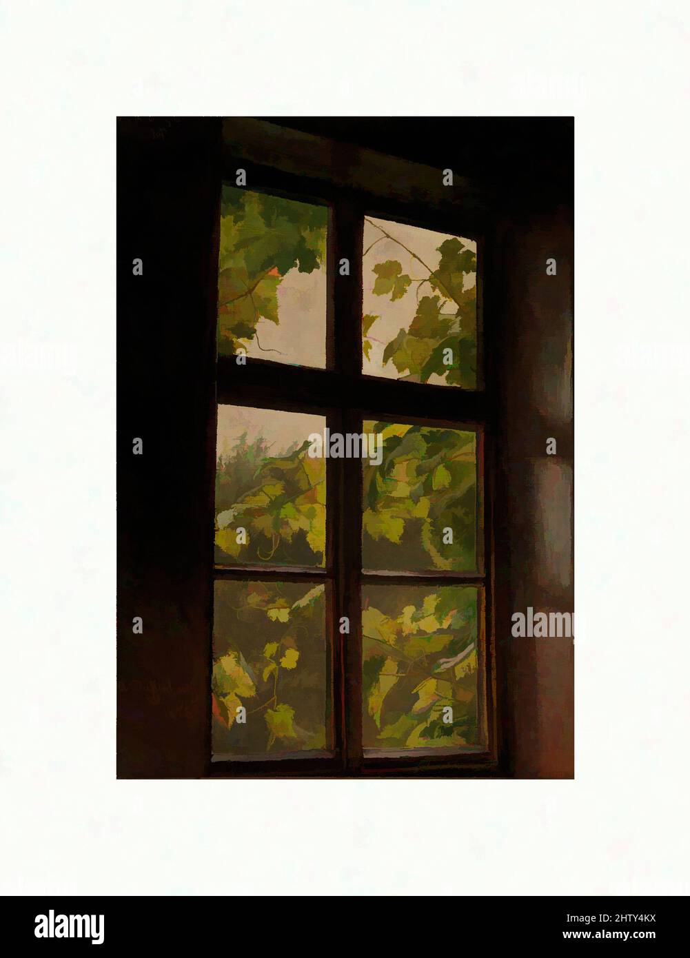 Art inspiré par Window, 1856, huile sur papier, posé sur toile, 14 3/8 x 9 7/8 po. (36,5 x 25,1 cm), peintures, Anton Dieffenbach (allemand, Wiesbaden 1831–1904 Hohwald, œuvres classiques modernisées par Artotop avec une touche de modernité. Formes, couleur et valeur, impact visuel accrocheur sur l'art émotions par la liberté d'œuvres d'art d'une manière contemporaine. Un message intemporel qui cherche une nouvelle direction créative. Artistes qui se tournent vers le support numérique et créent le NFT Artotop Banque D'Images