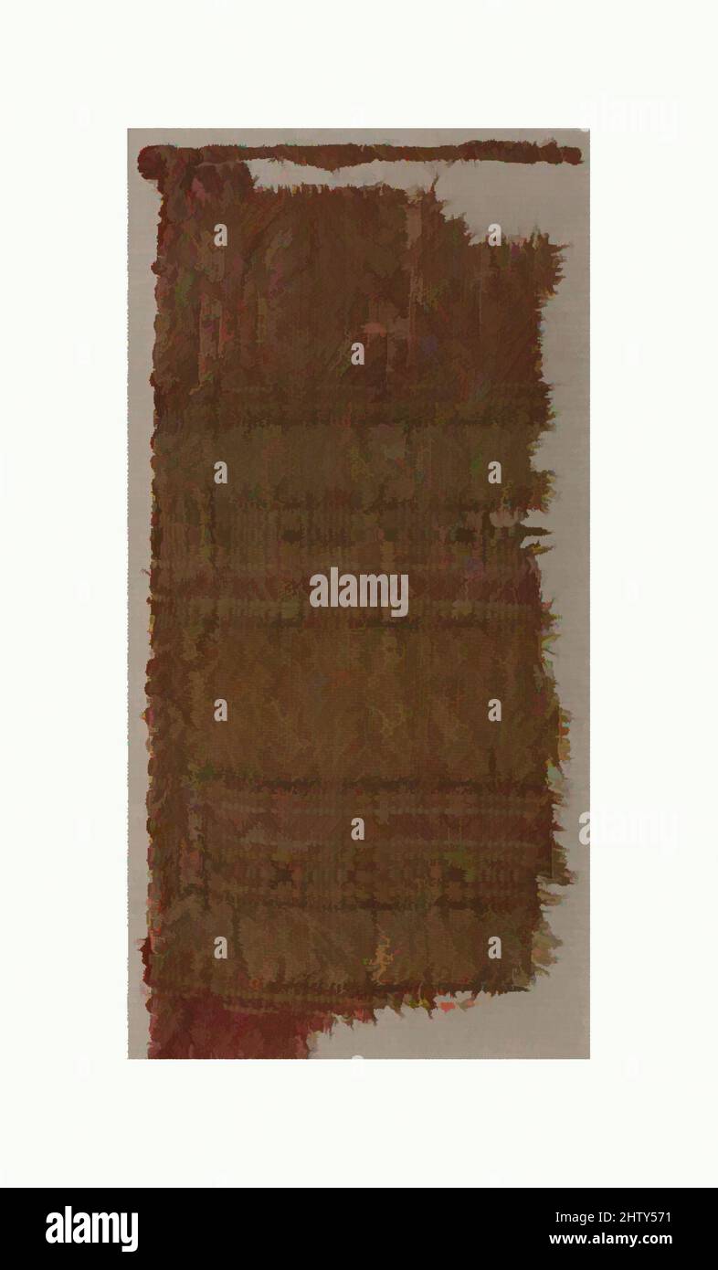 Art inspiré par fragment, 13th siècle, attribué à probablement l'Espagne, soie (?), H. 7 11/16 in. (19,5 cm), textiles, œuvres classiques modernisées par Artotop avec une touche de modernité. Formes, couleur et valeur, impact visuel accrocheur sur l'art émotions par la liberté d'œuvres d'art d'une manière contemporaine. Un message intemporel qui cherche une nouvelle direction créative. Artistes qui se tournent vers le support numérique et créent le NFT Artotop Banque D'Images