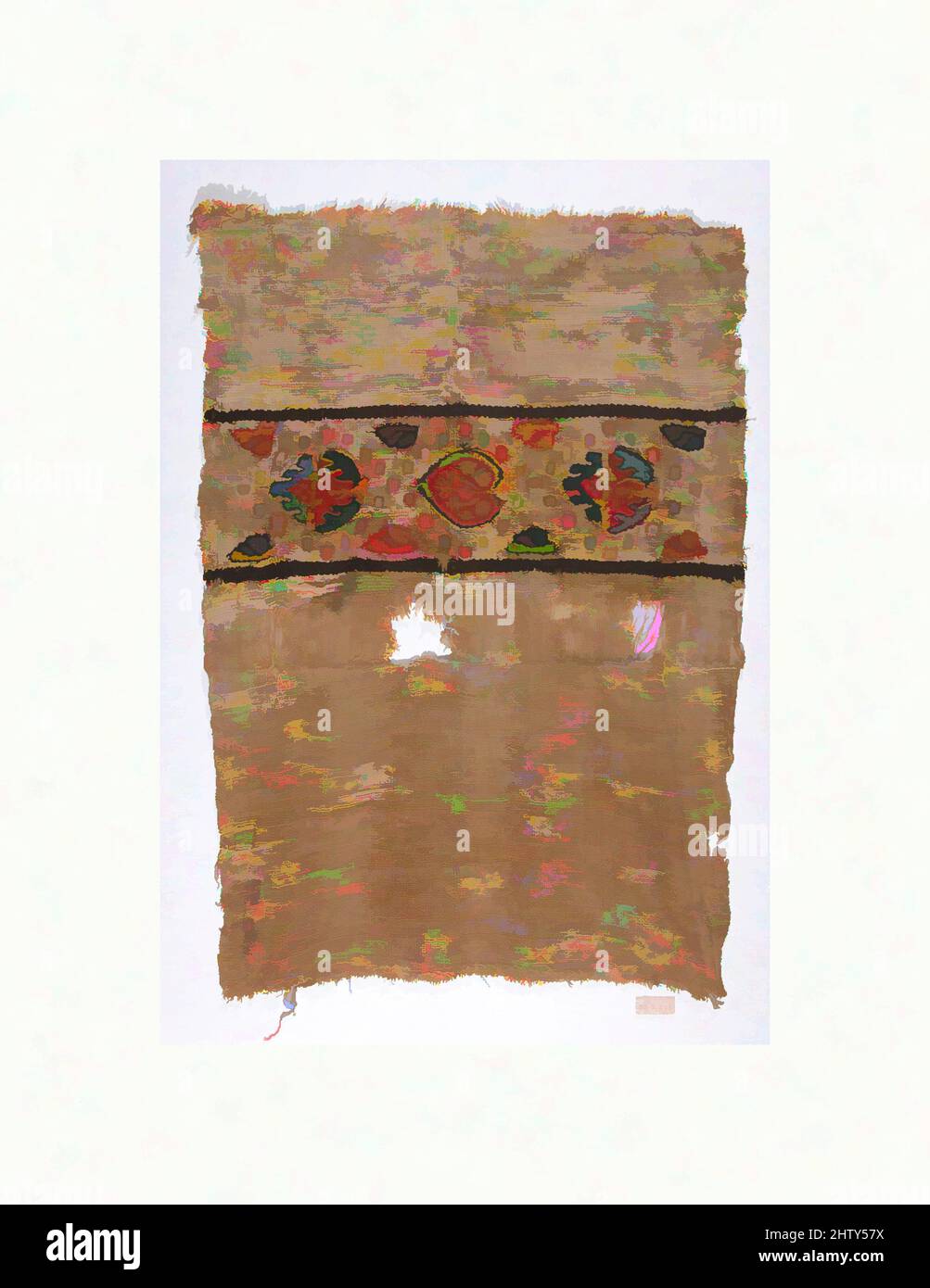 Art inspiré par fragment, 5th–6th siècle, attribué à l'Egypte, Laine, lin; Tissage Uni, tissage tapisserie, 15 5/16 po de hauteur 10 5/8 po de largeur (38,9 cm de hauteur 27 cm de largeur), textiles, œuvres classiques modernisées par Artotop avec une touche de modernité. Formes, couleur et valeur, impact visuel accrocheur sur l'art émotions par la liberté d'œuvres d'art d'une manière contemporaine. Un message intemporel qui cherche une nouvelle direction créative. Artistes qui se tournent vers le support numérique et créent le NFT Artotop Banque D'Images