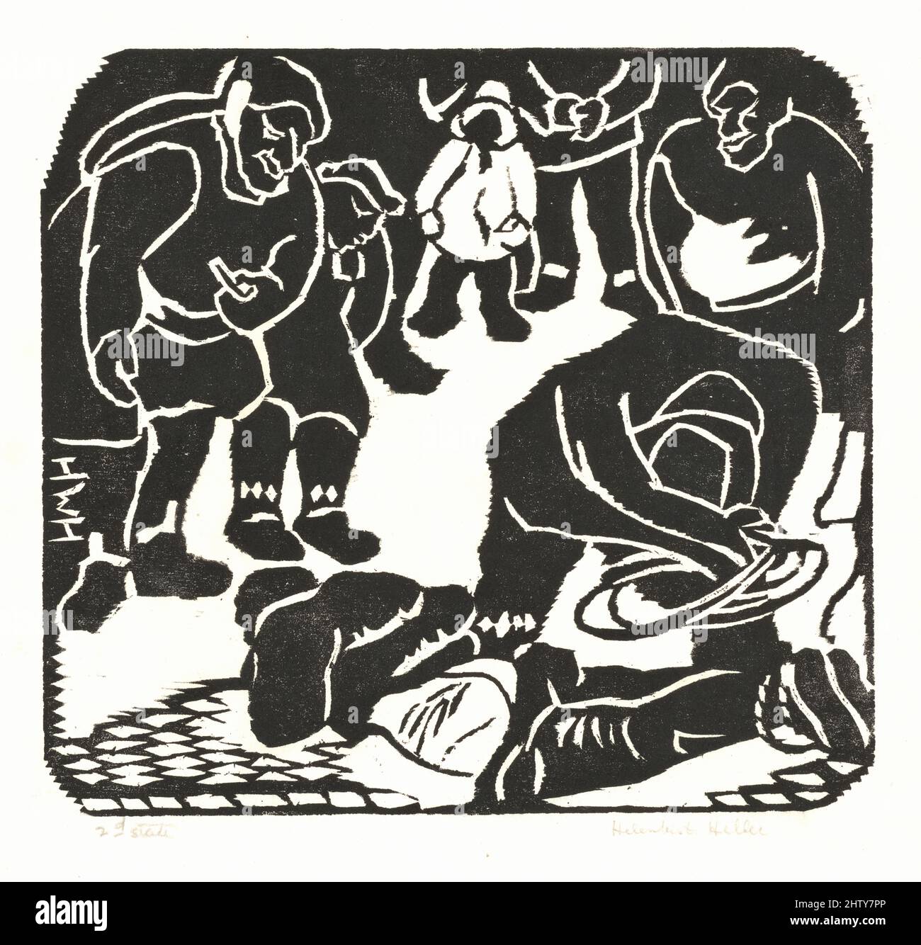 Helen West Heller - flagellation (Prelude au lynching) (1927) Banque D'Images