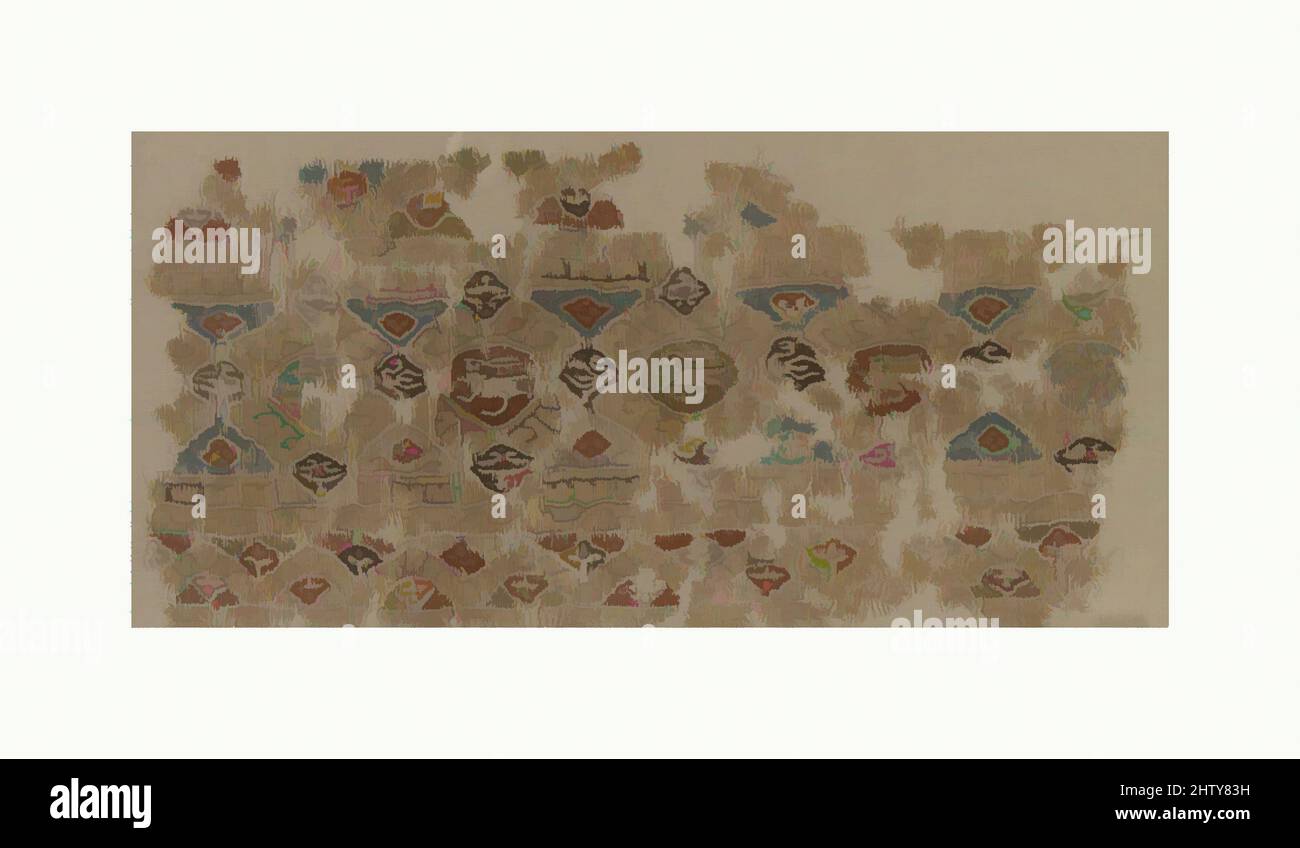 Art inspiré par Band, 11th siècle, attribué à l'Egypte, Fustat, lin et soie, H. 3 po (7,6 cm), textiles-Woven, oeuvres classiques modernisées par Artotop avec une touche de modernité. Formes, couleur et valeur, impact visuel accrocheur sur l'art émotions par la liberté d'œuvres d'art d'une manière contemporaine. Un message intemporel qui cherche une nouvelle direction créative. Artistes qui se tournent vers le support numérique et créent le NFT Artotop Banque D'Images